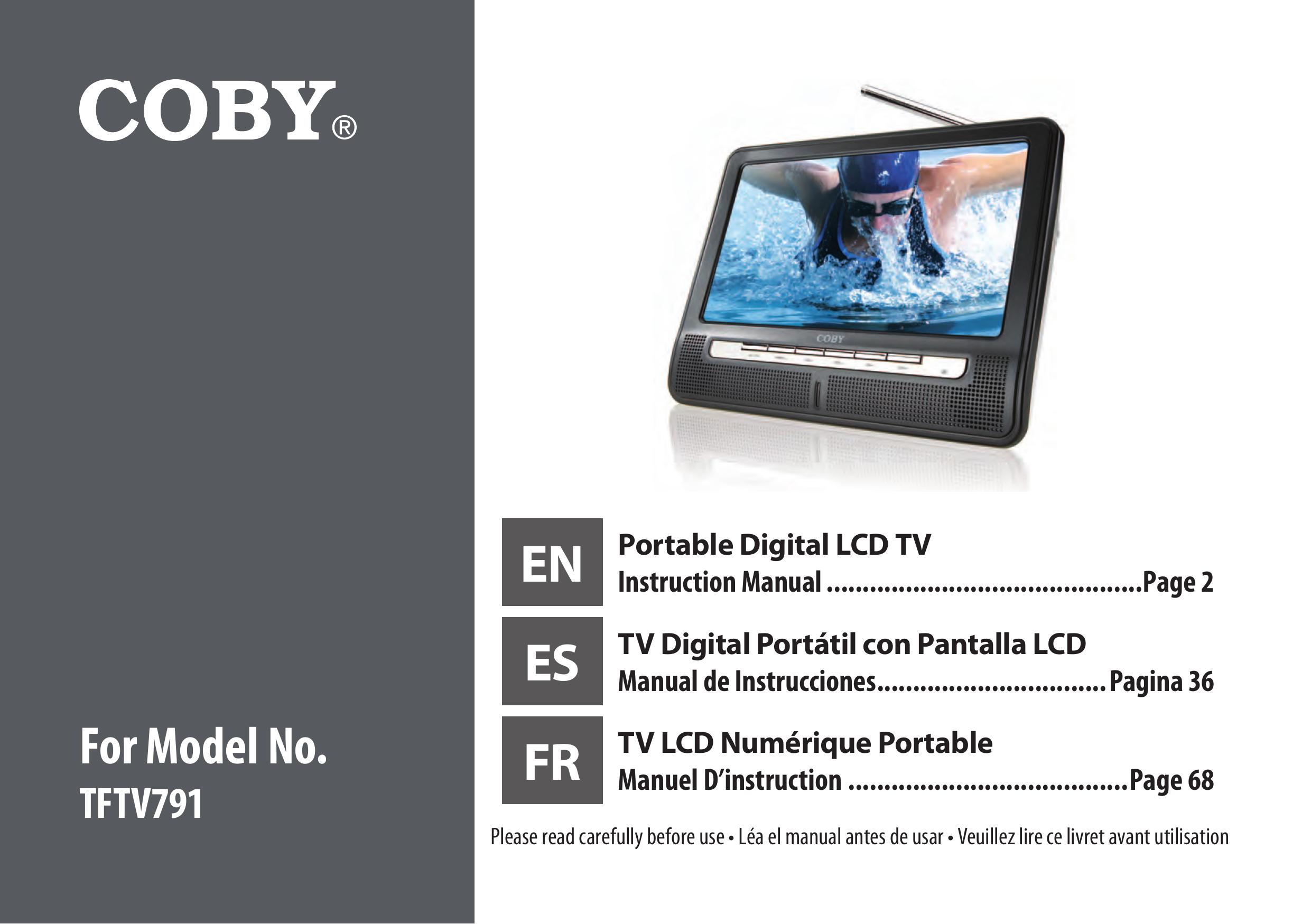 COBY electronic TFTV791 Handheld TV User Manual