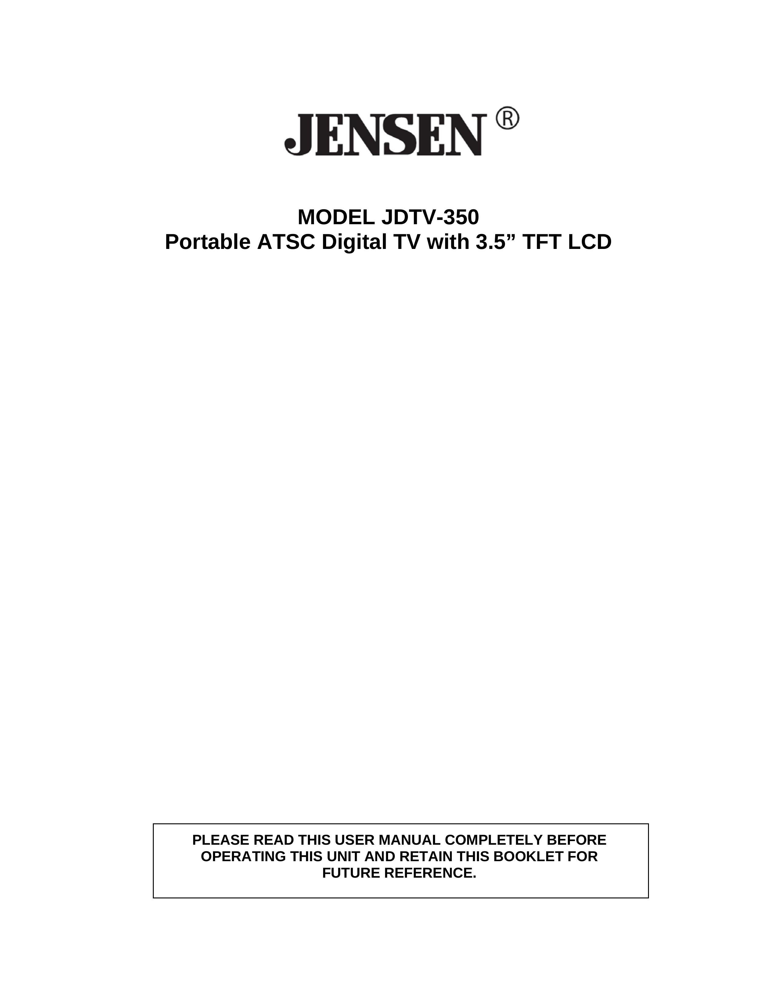 Jensen JDTV-350 Handheld TV User Manual