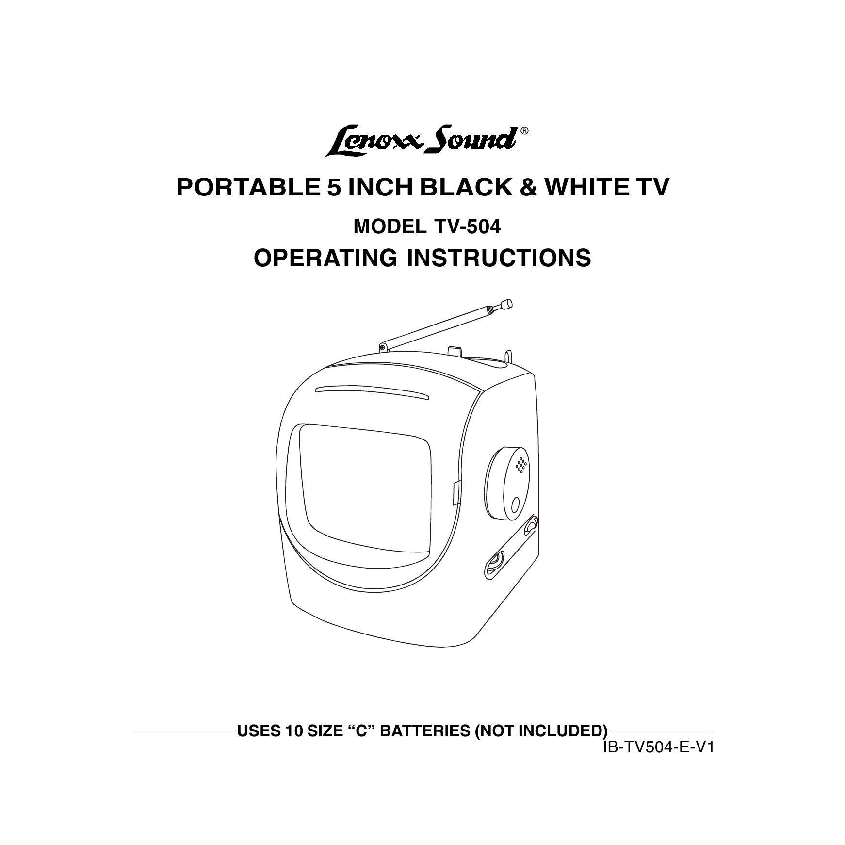 Lenoxx Electronics TV-504 Handheld TV User Manual
