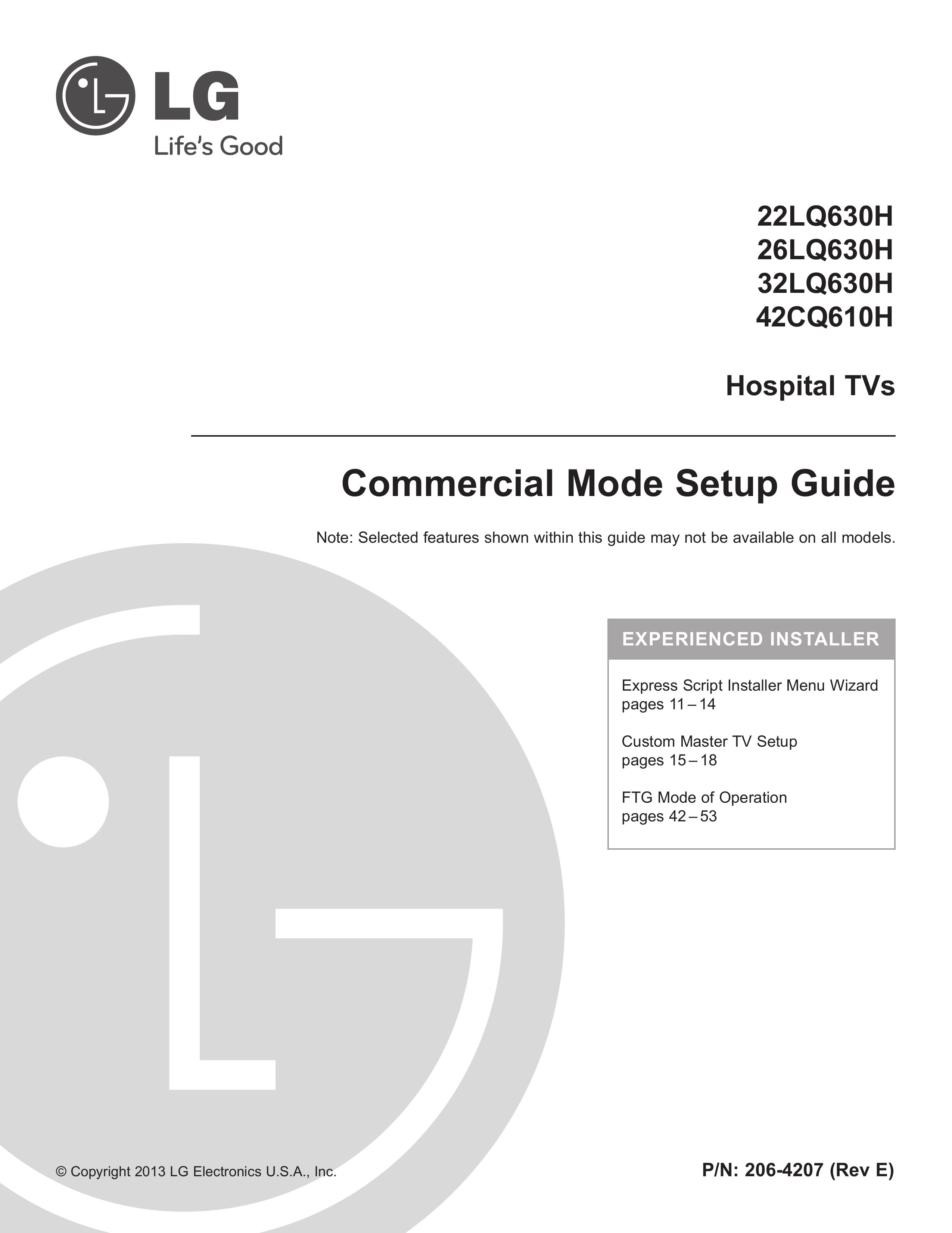 LG Electronics 42CQ610H Handheld TV User Manual