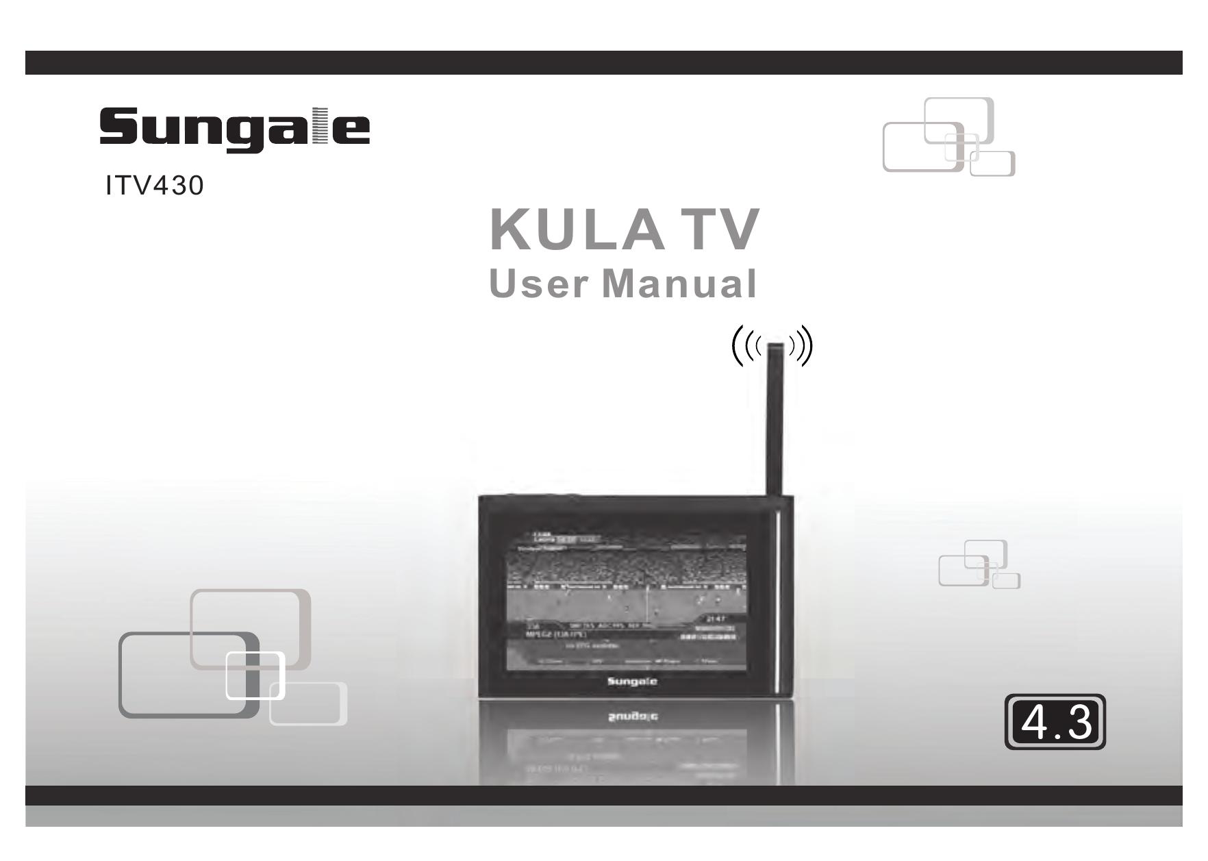Sungale ITV430 Handheld TV User Manual