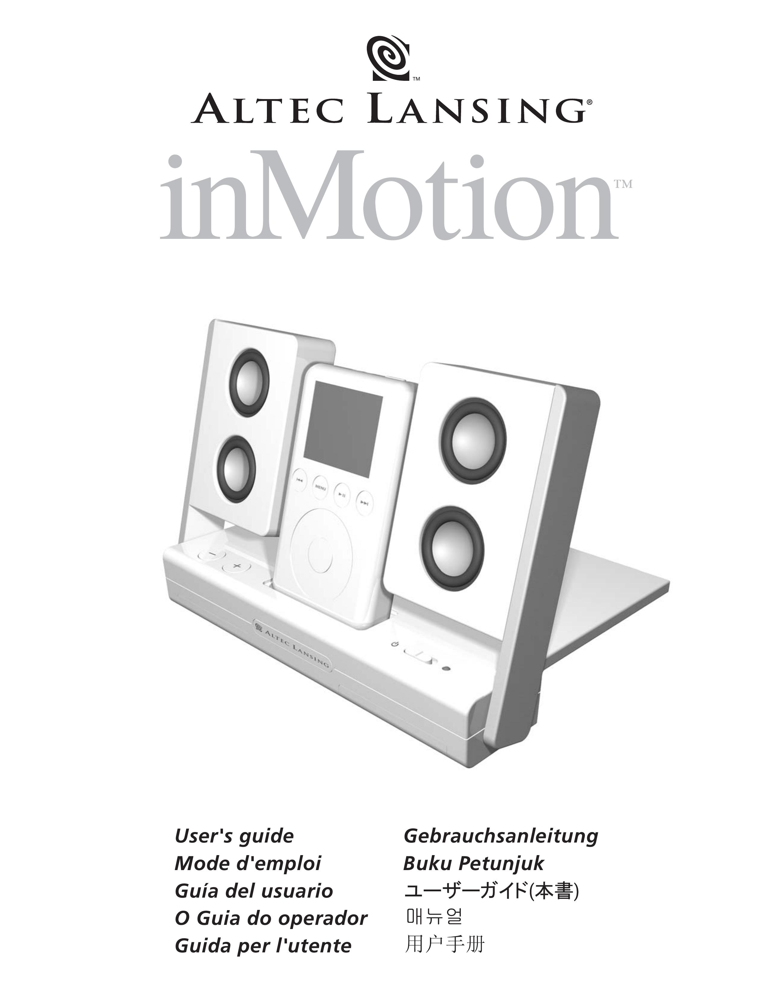 Altec Lansing Portable Speaker Docking Station MP3 Docking Station User Manual