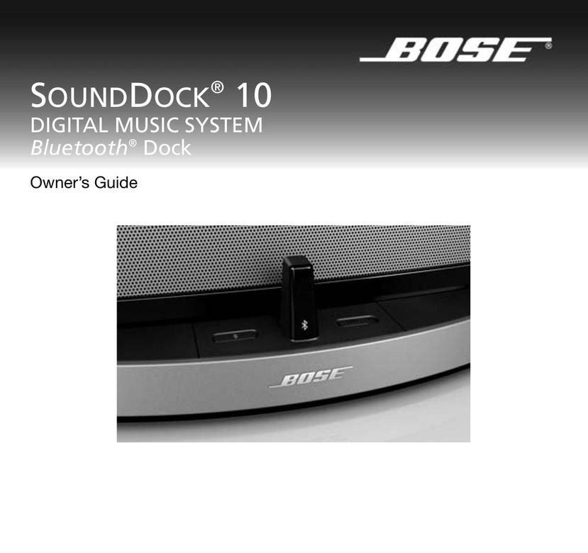 Bose AM316536 MP3 Docking Station User Manual