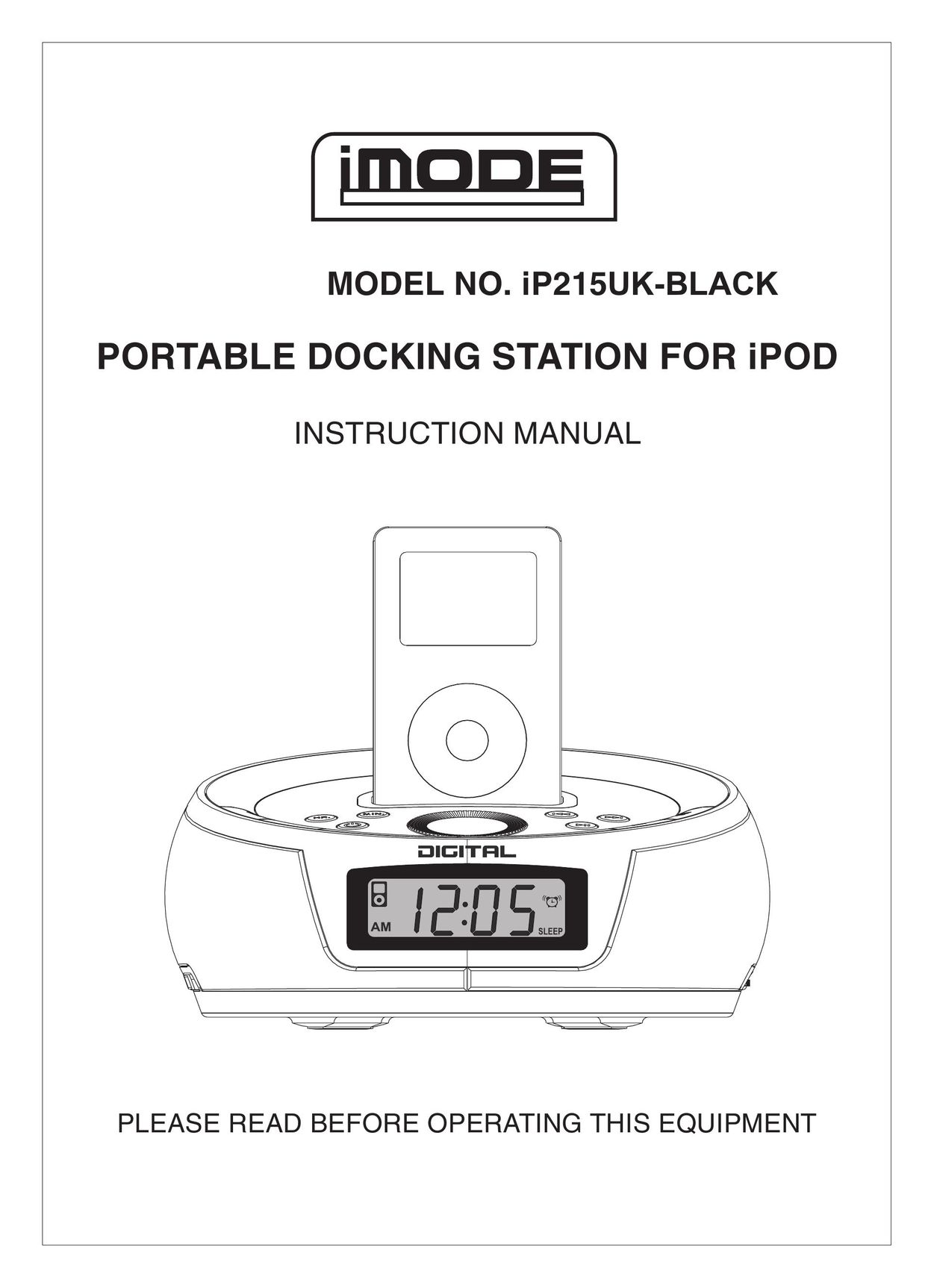 Curtis iP215UK-BLACK MP3 Docking Station User Manual