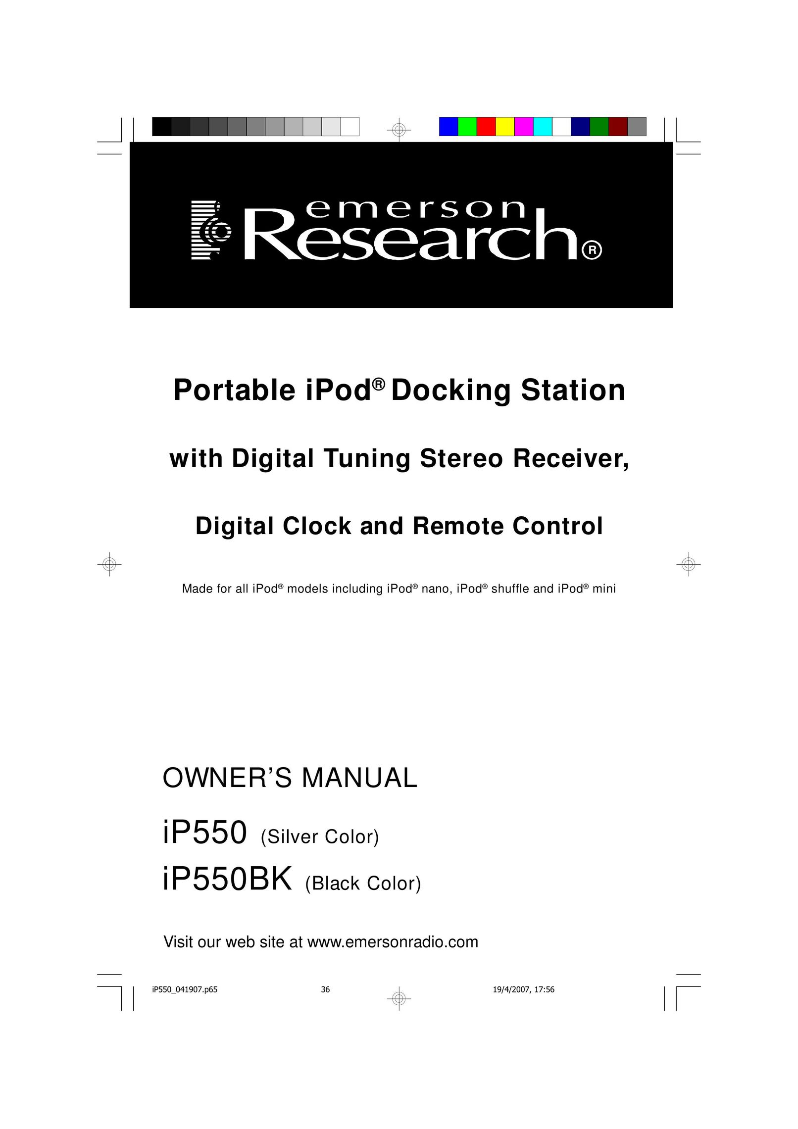 Emerson iP550BK MP3 Docking Station User Manual