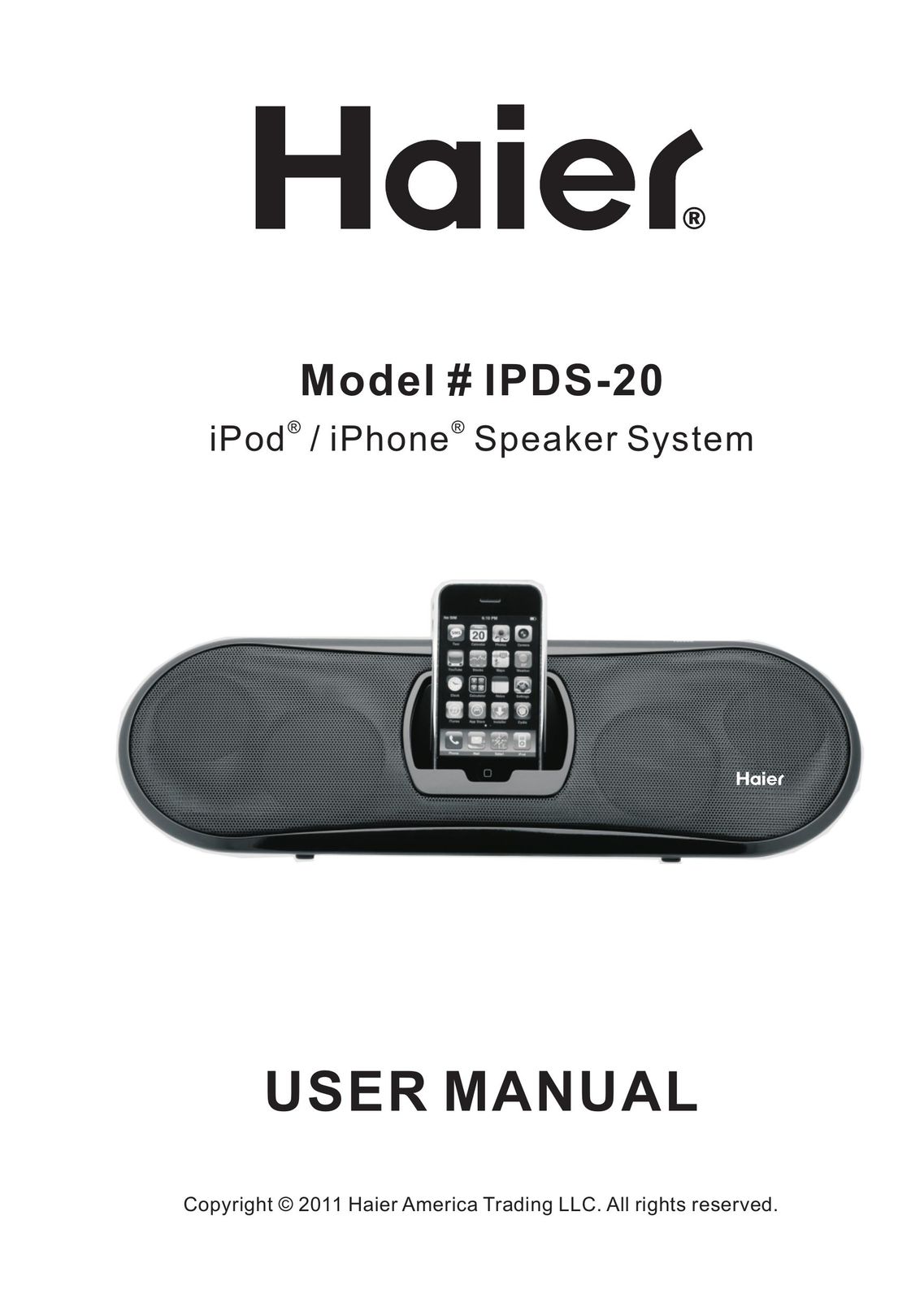 Haier IPDS-20 MP3 Docking Station User Manual