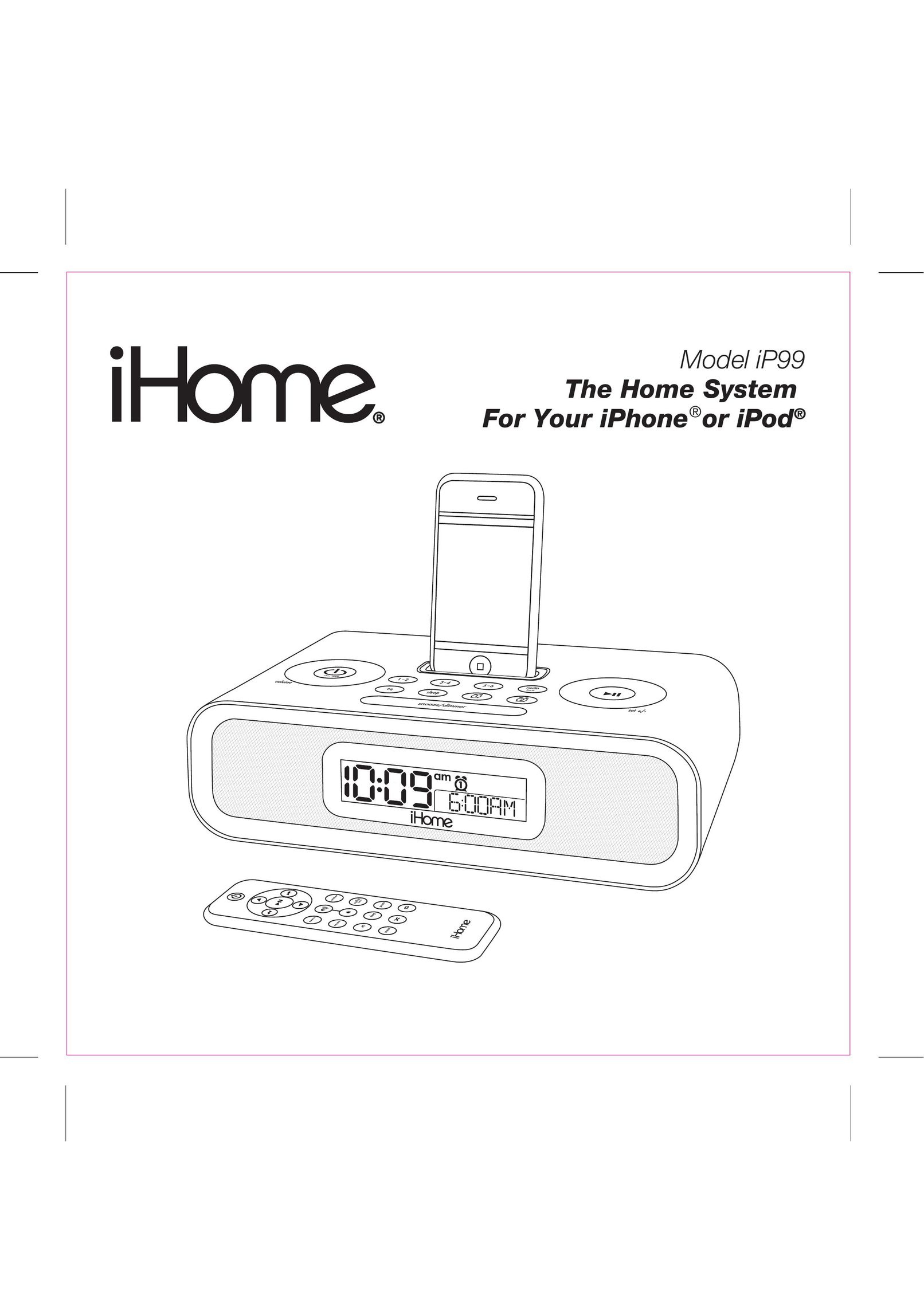 iHome iP99 IB MP3 Docking Station User Manual