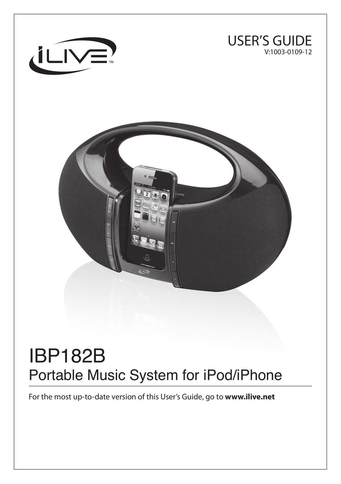 iLive IBP182B MP3 Docking Station User Manual