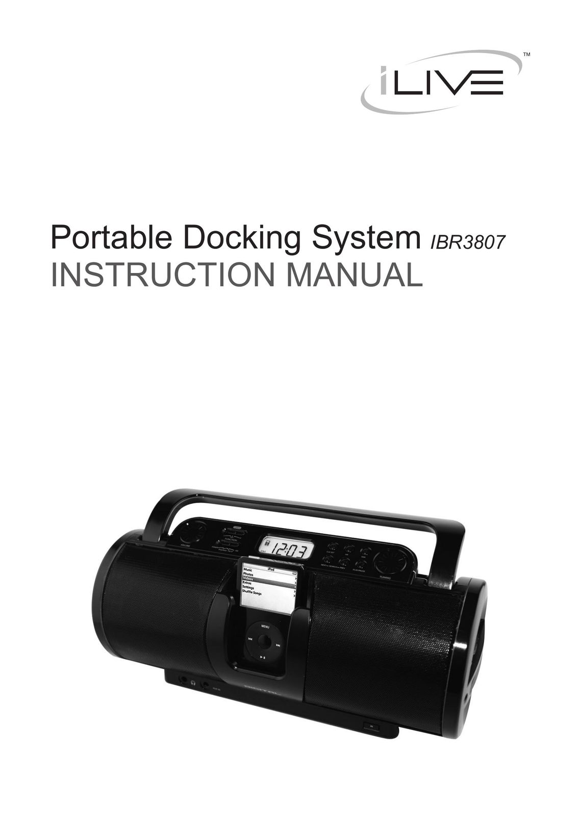 iLive IBR3807 MP3 Docking Station User Manual