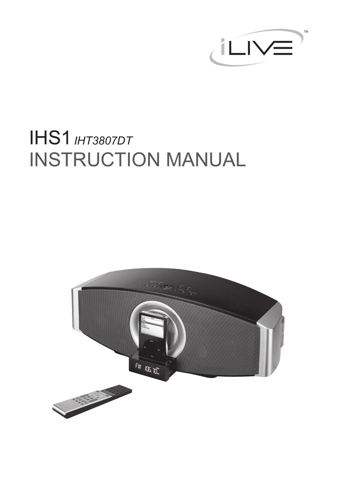 iLive IHT3807DT MP3 Docking Station User Manual