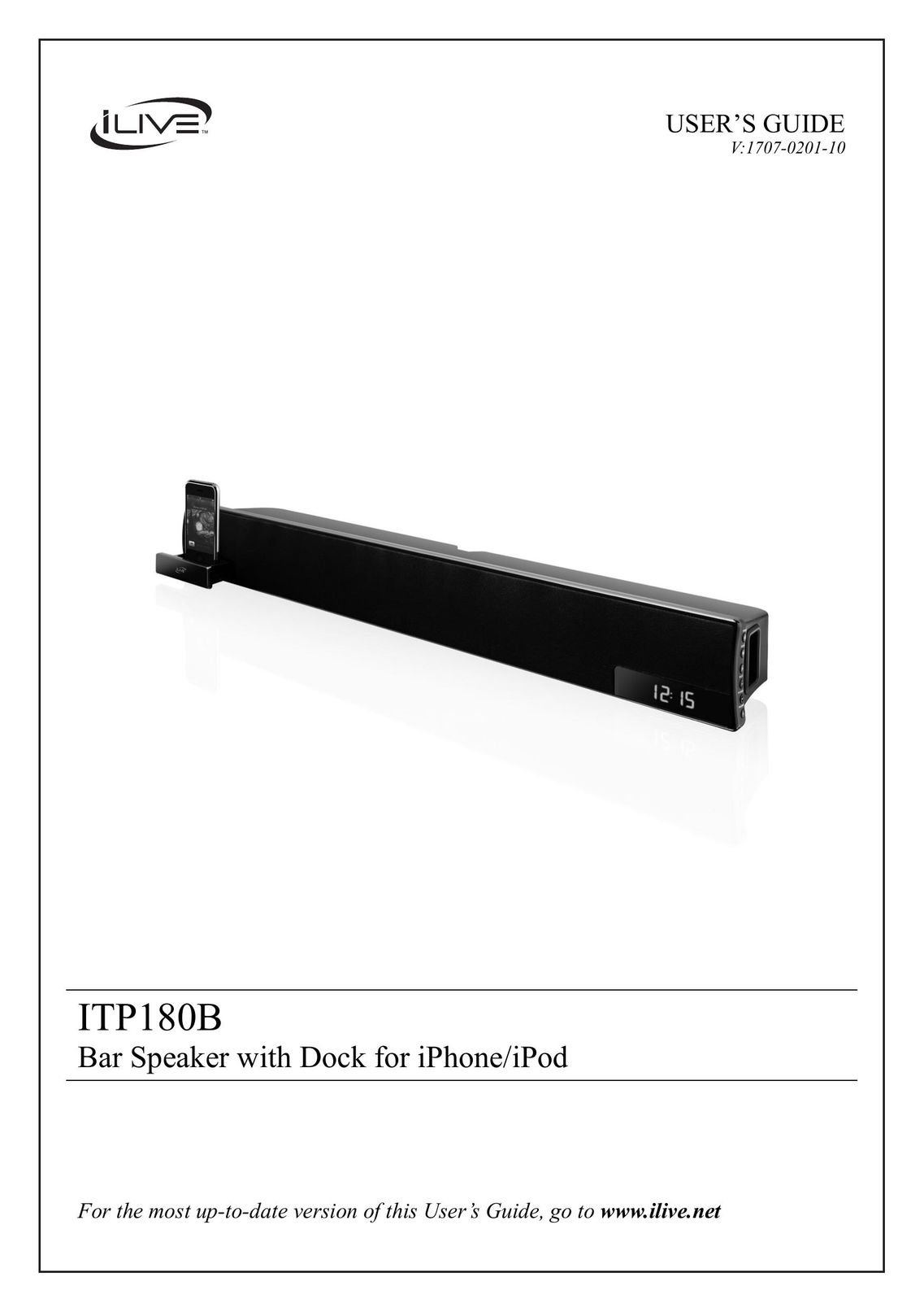 iLive ITP180B MP3 Docking Station User Manual