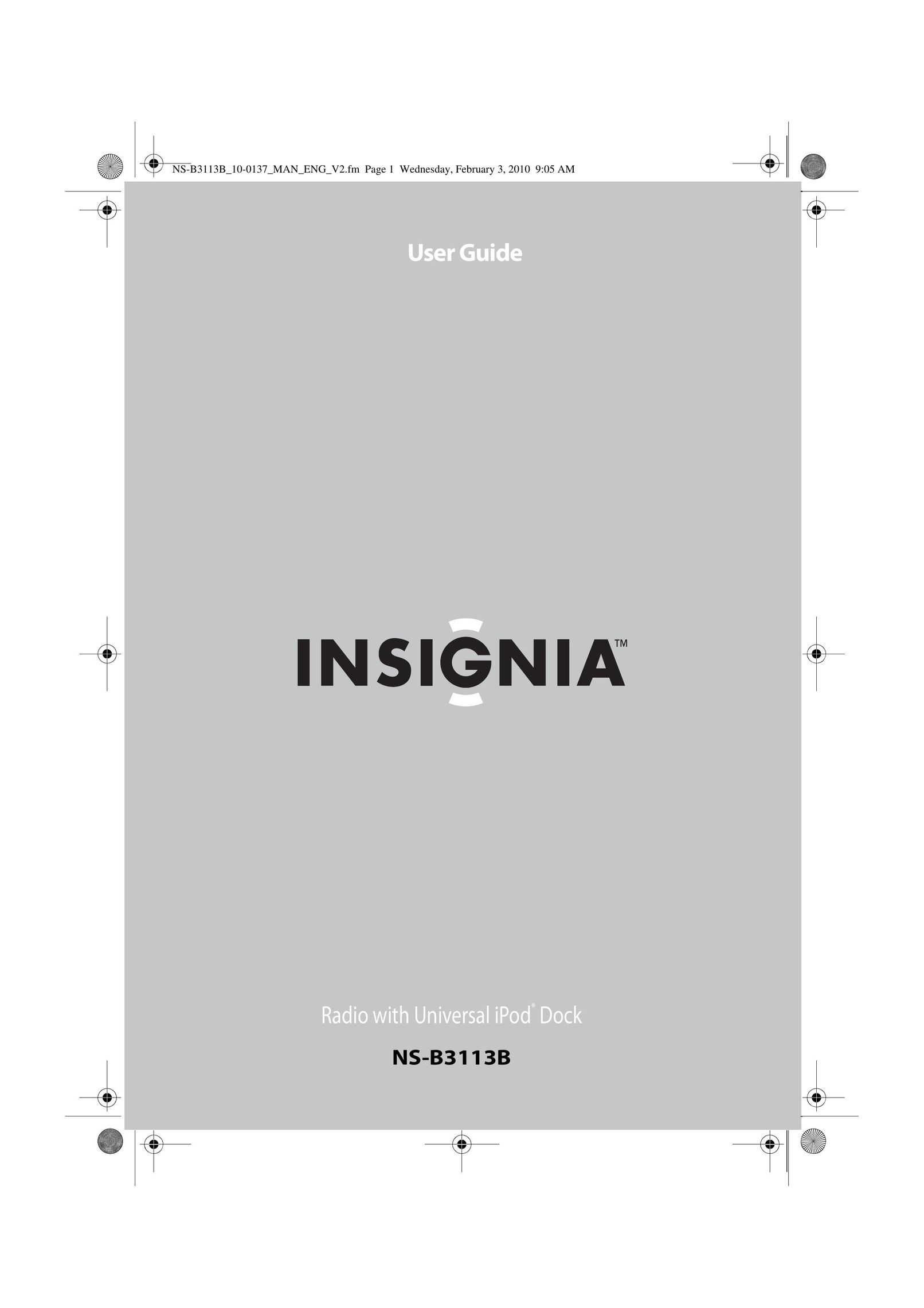 Insignia NS-B3113B MP3 Docking Station User Manual