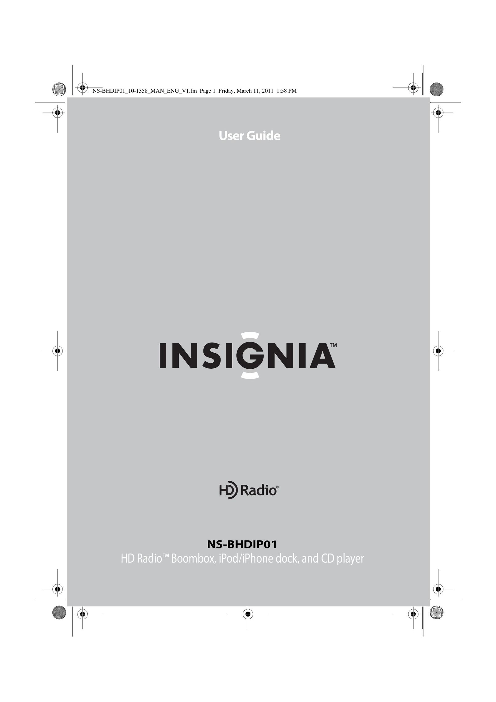 Insignia NS-BHDIP01 MP3 Docking Station User Manual