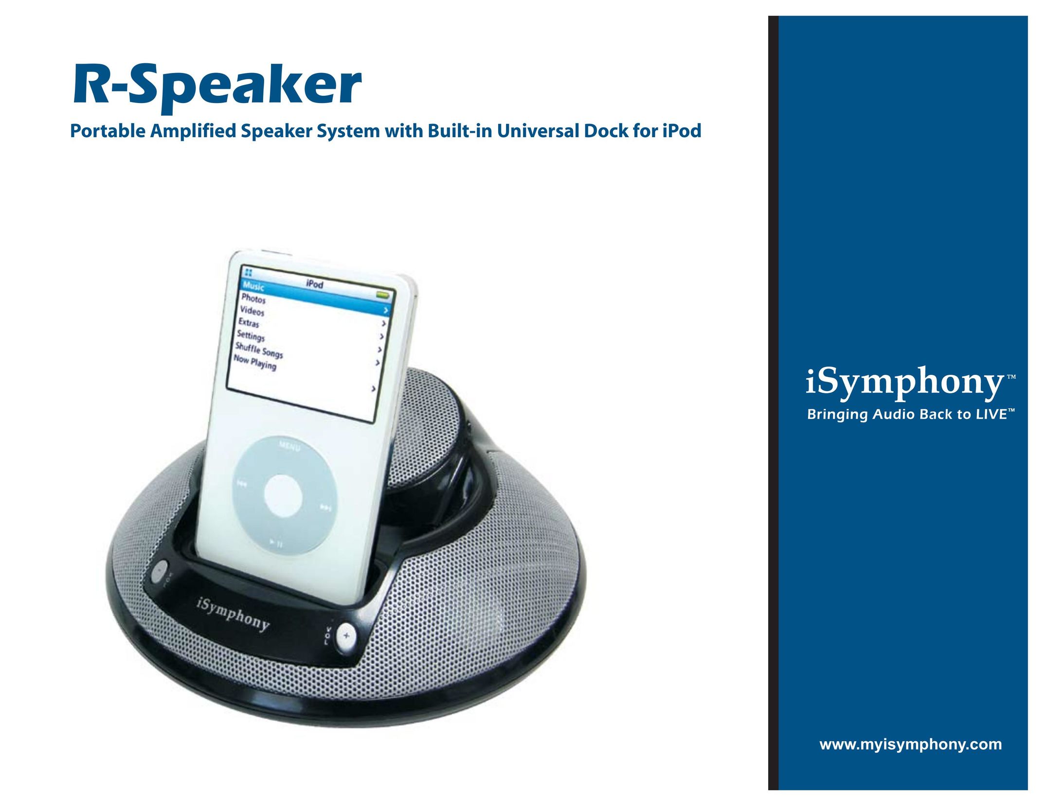 iSymphony R-Speaker MP3 Docking Station User Manual