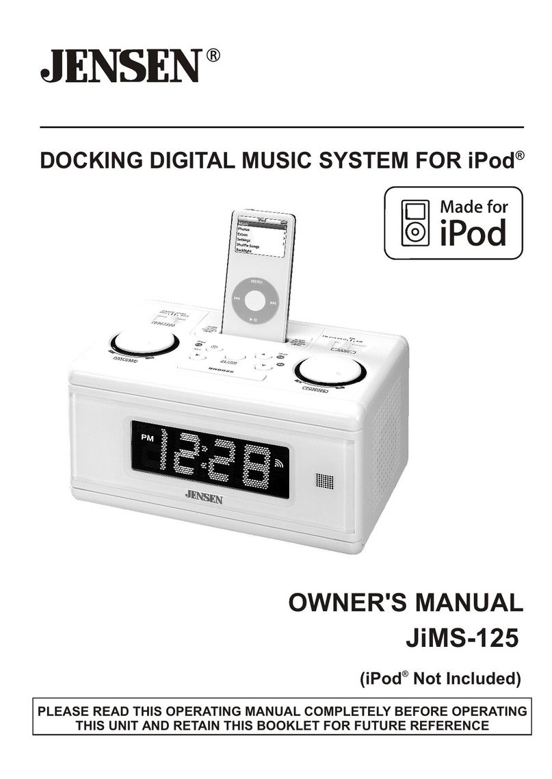 Jensen JiMS-125 MP3 Docking Station User Manual
