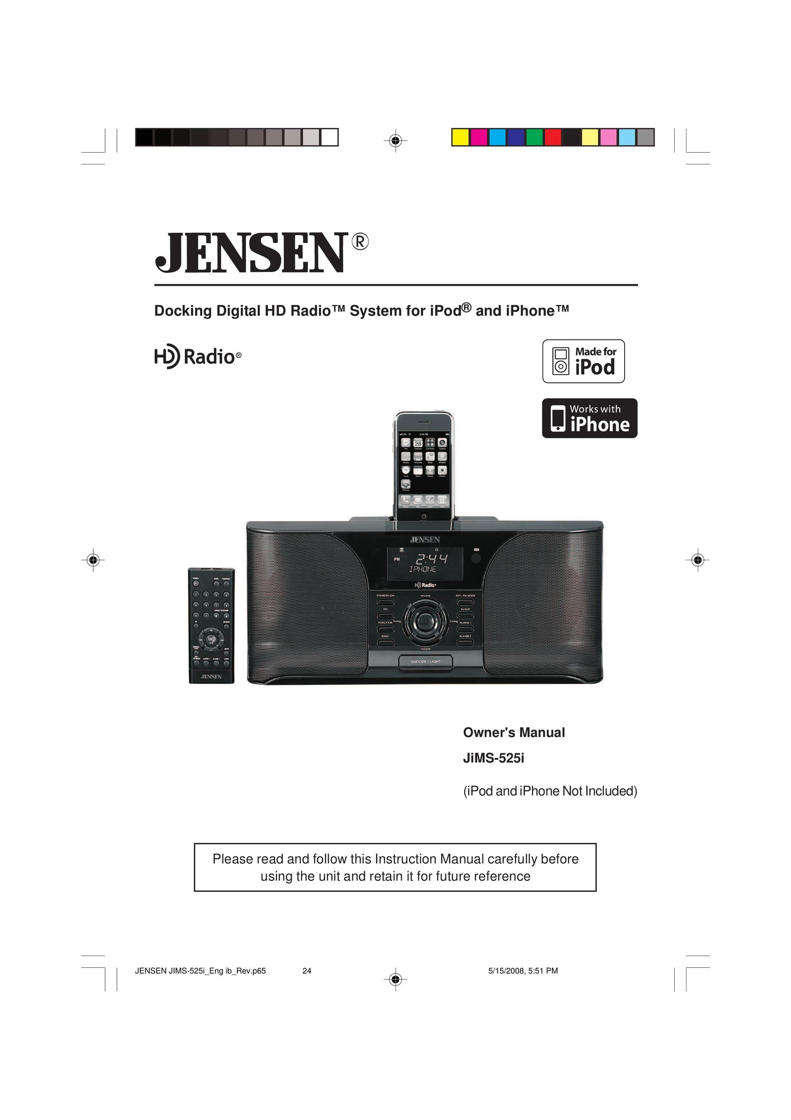 Jensen JiMS-525i MP3 Docking Station User Manual