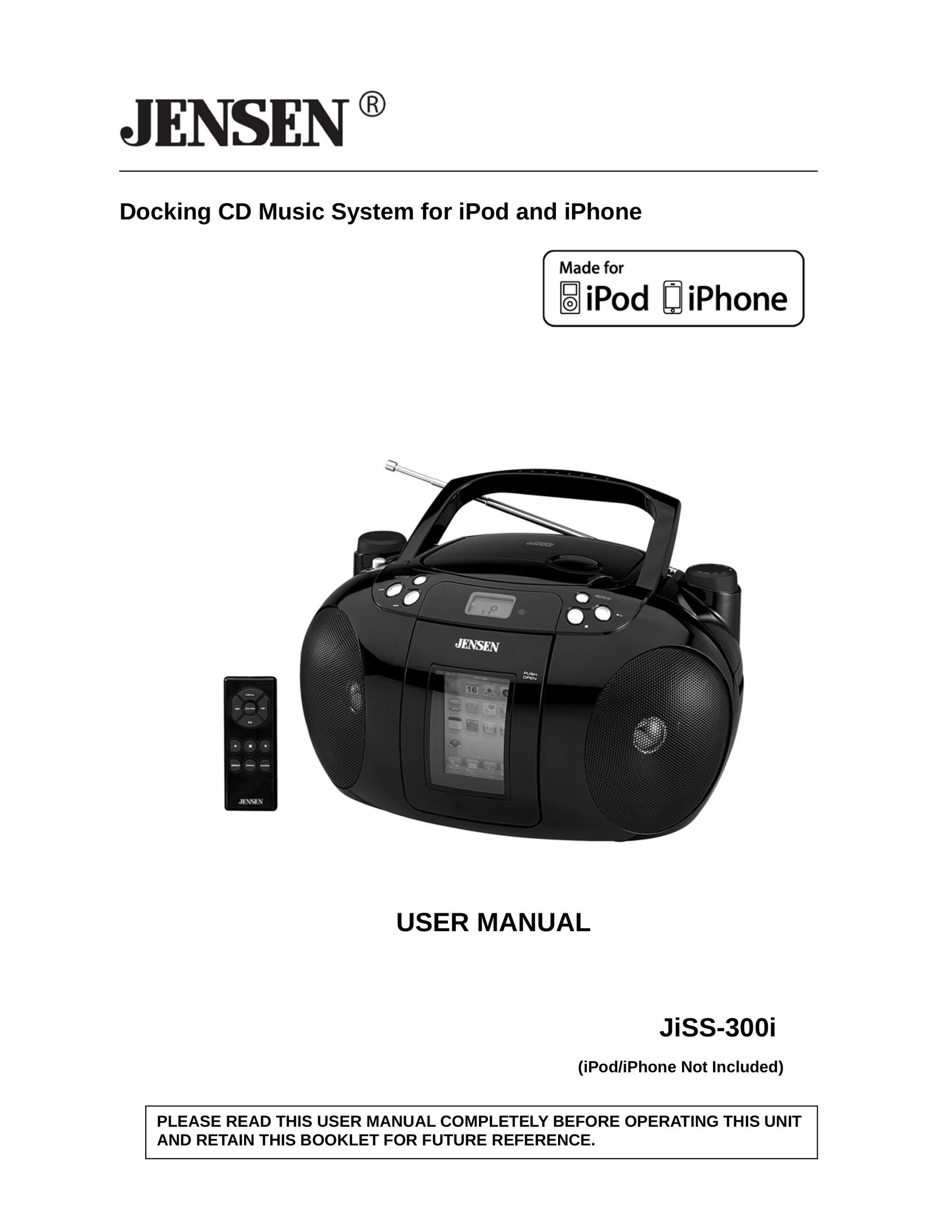 Jensen JISS-300I MP3 Docking Station User Manual