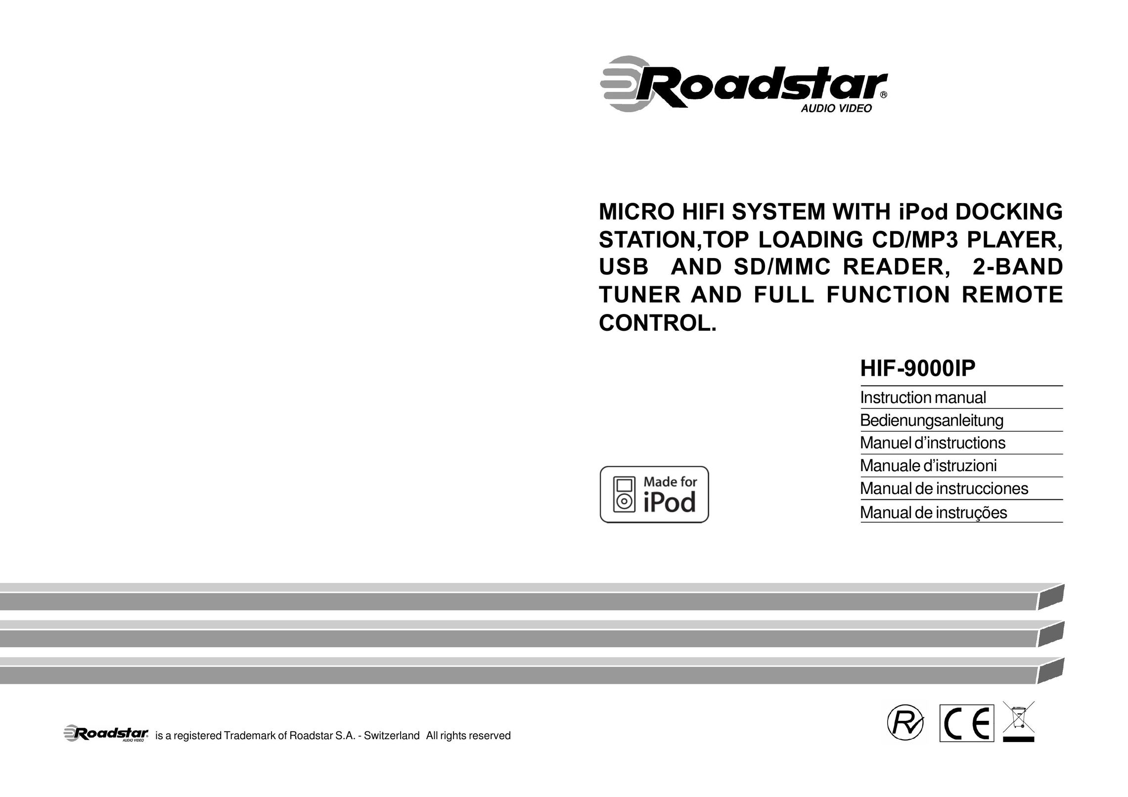 Roadstar HIF-9000IP MP3 Docking Station User Manual