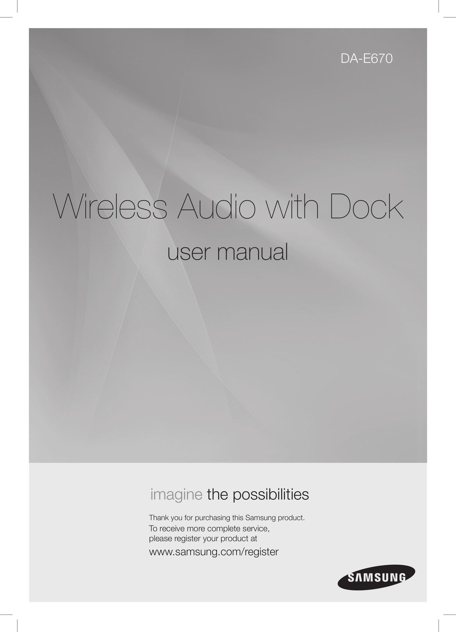 Samsung DA-E670 MP3 Docking Station User Manual