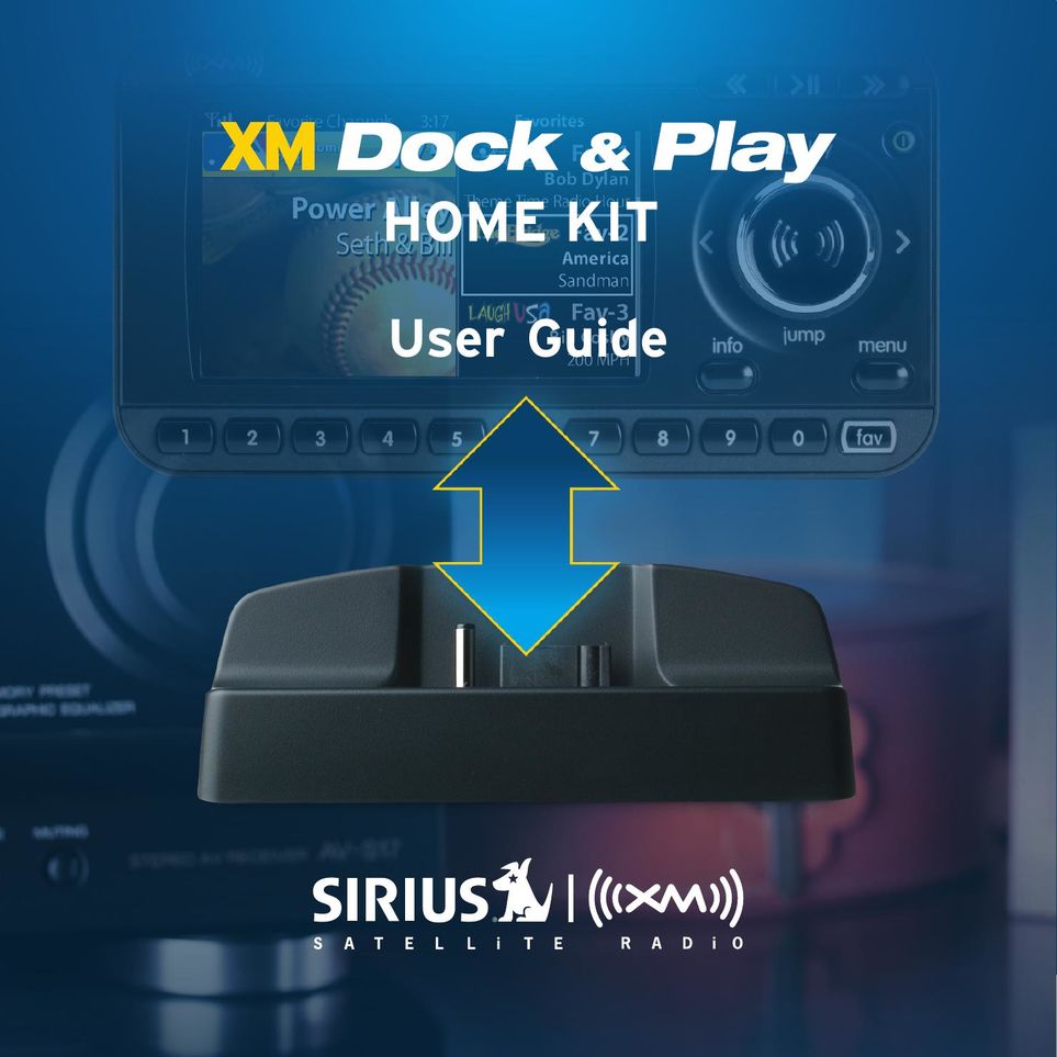 Sirius Satellite Radio XADH1 MP3 Docking Station User Manual