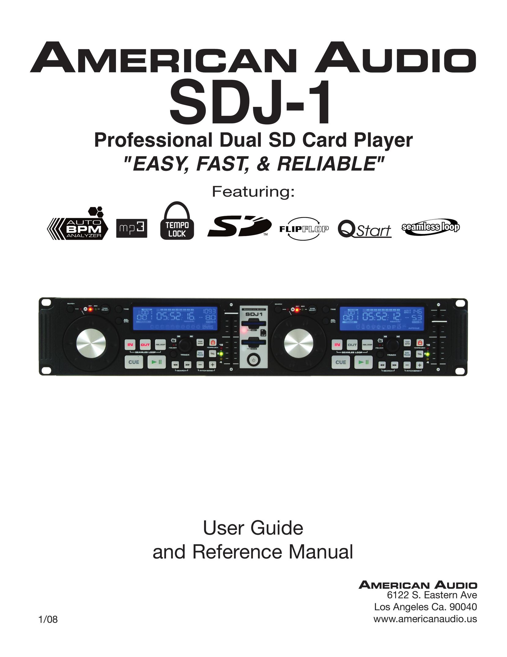 American Audio SDJ-1 MP3 Player User Manual