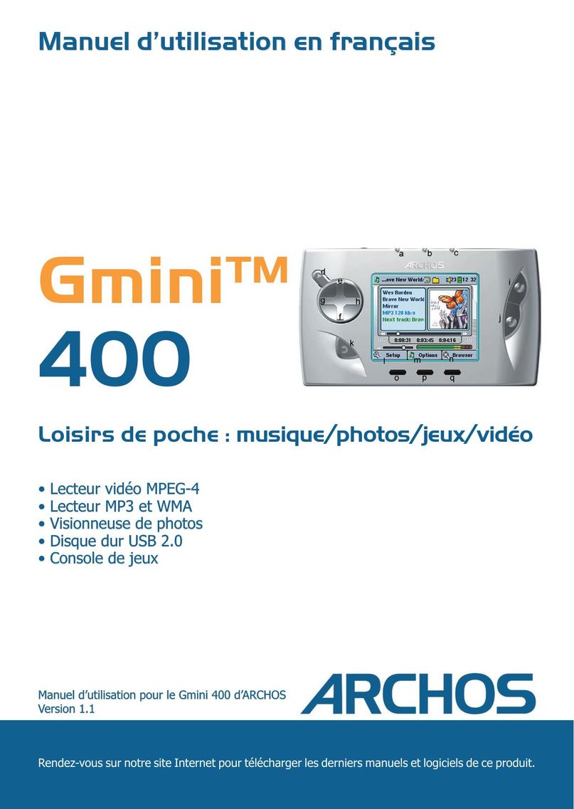 Archos 400 MP3 Player User Manual