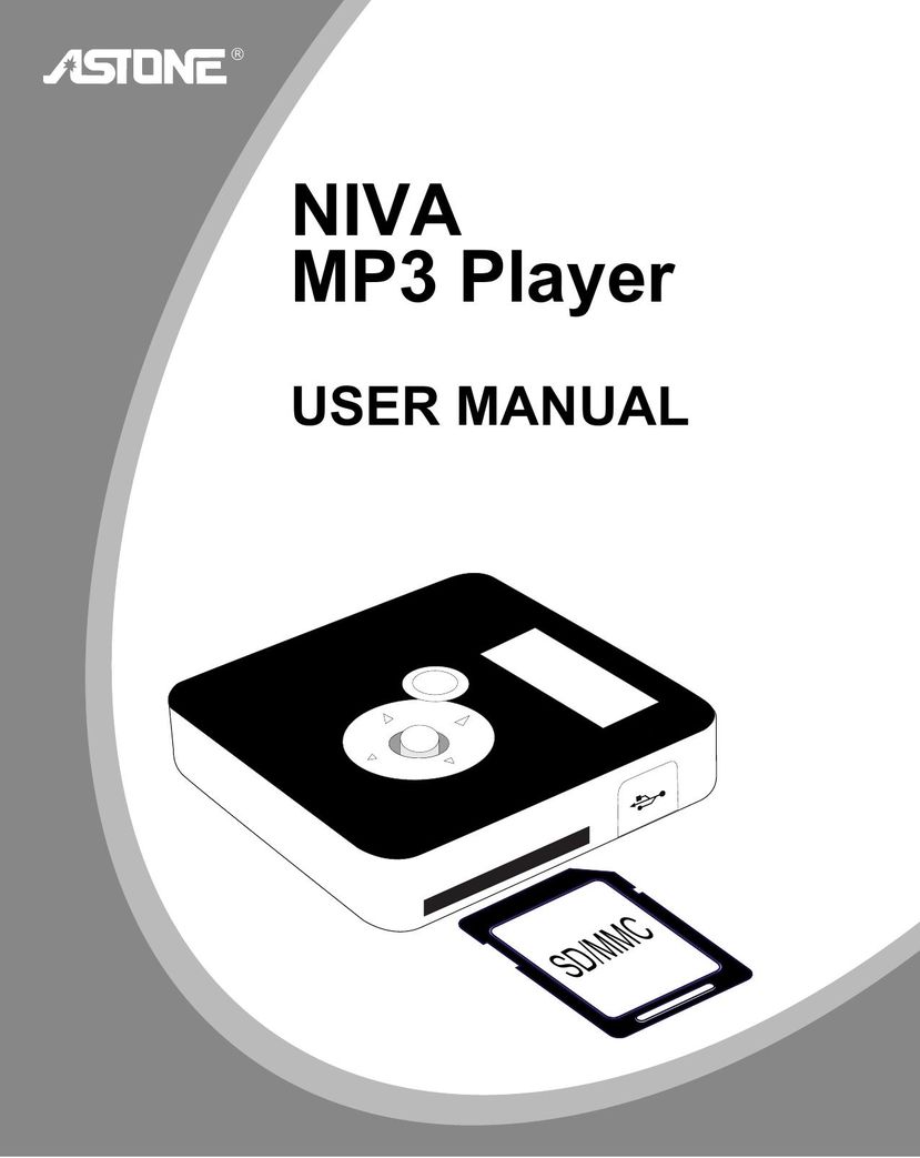 Astone Holdings Pty NIVA MP3 Player User Manual