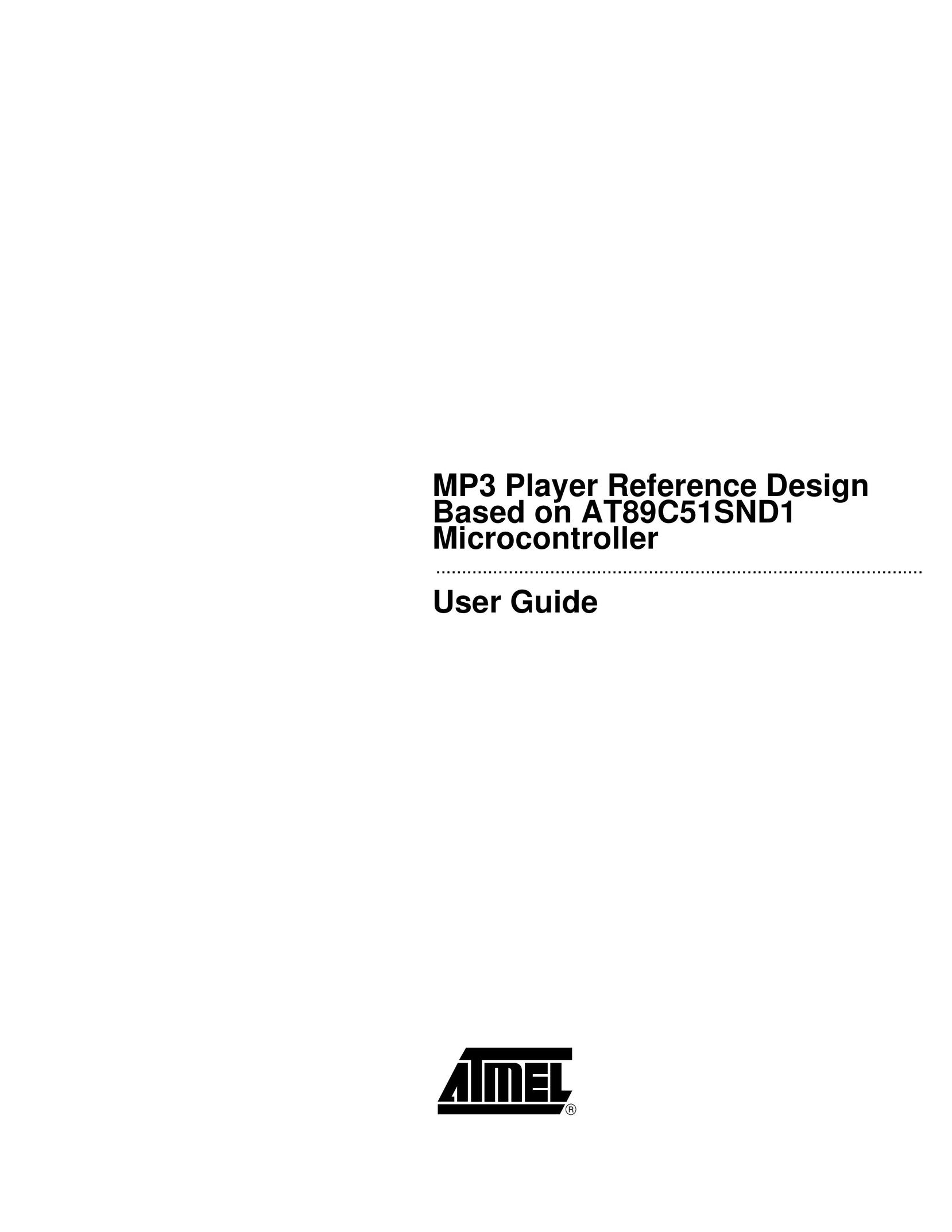 Atmel AT89C51SND1 MP3 Player User Manual