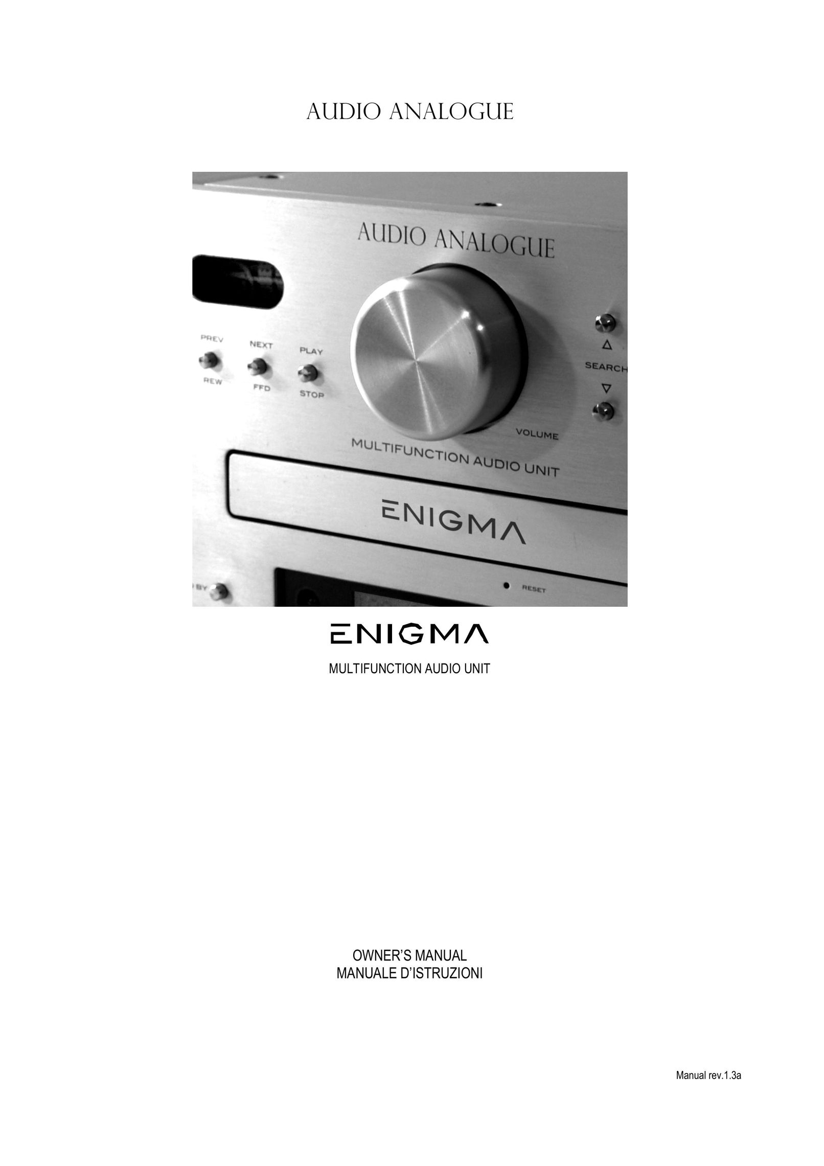 Audio Analogue SRL Multifunction Audio Unit MP3 Player User Manual