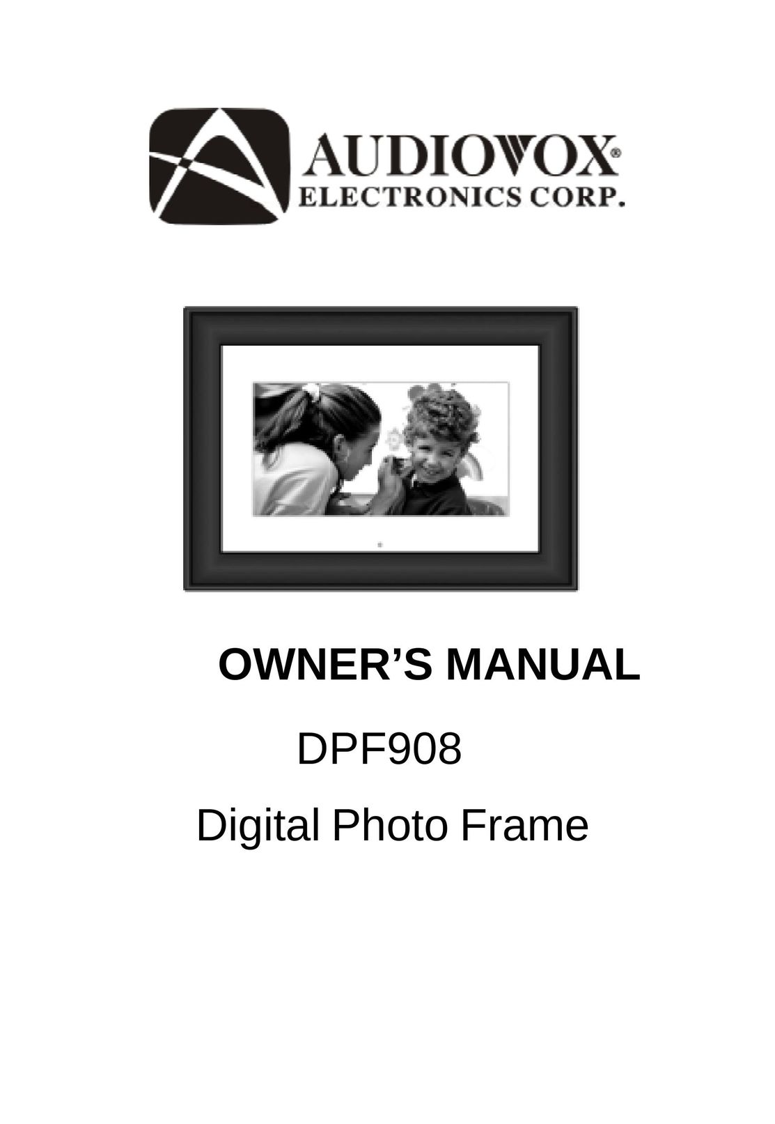 Audiovox DPF908 MP3 Player User Manual