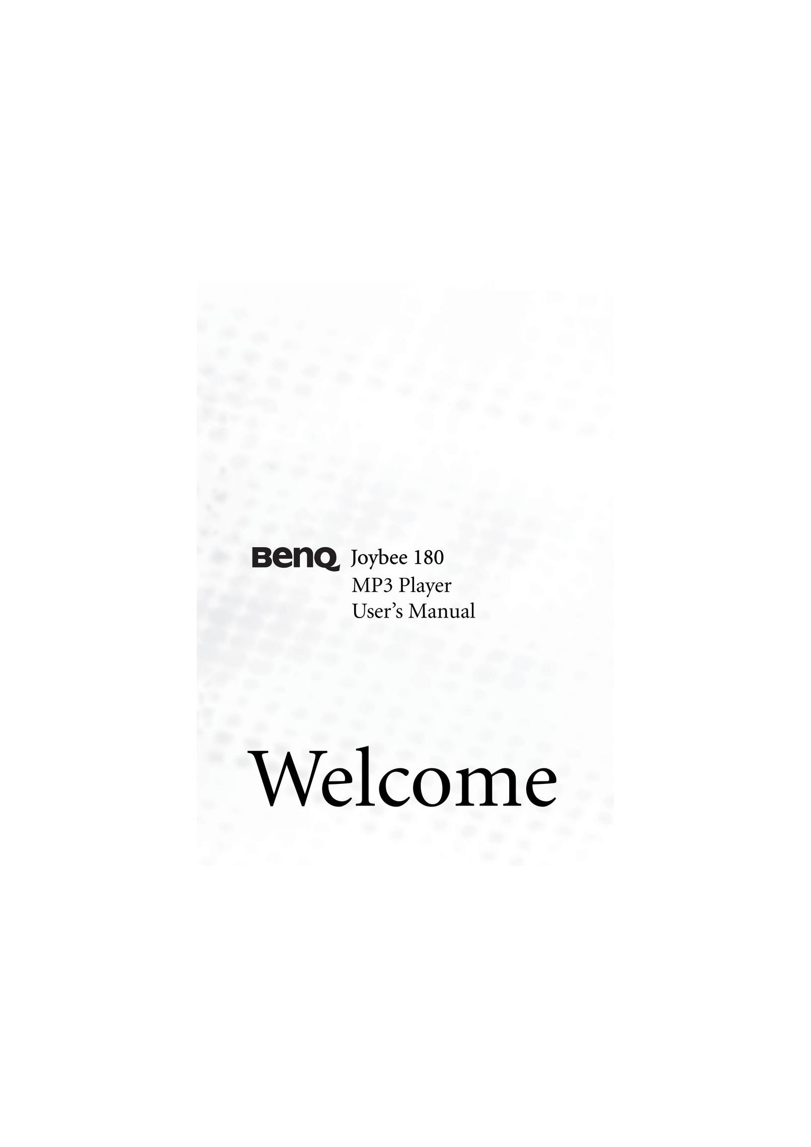 BenQ 180 MP3 Player User Manual
