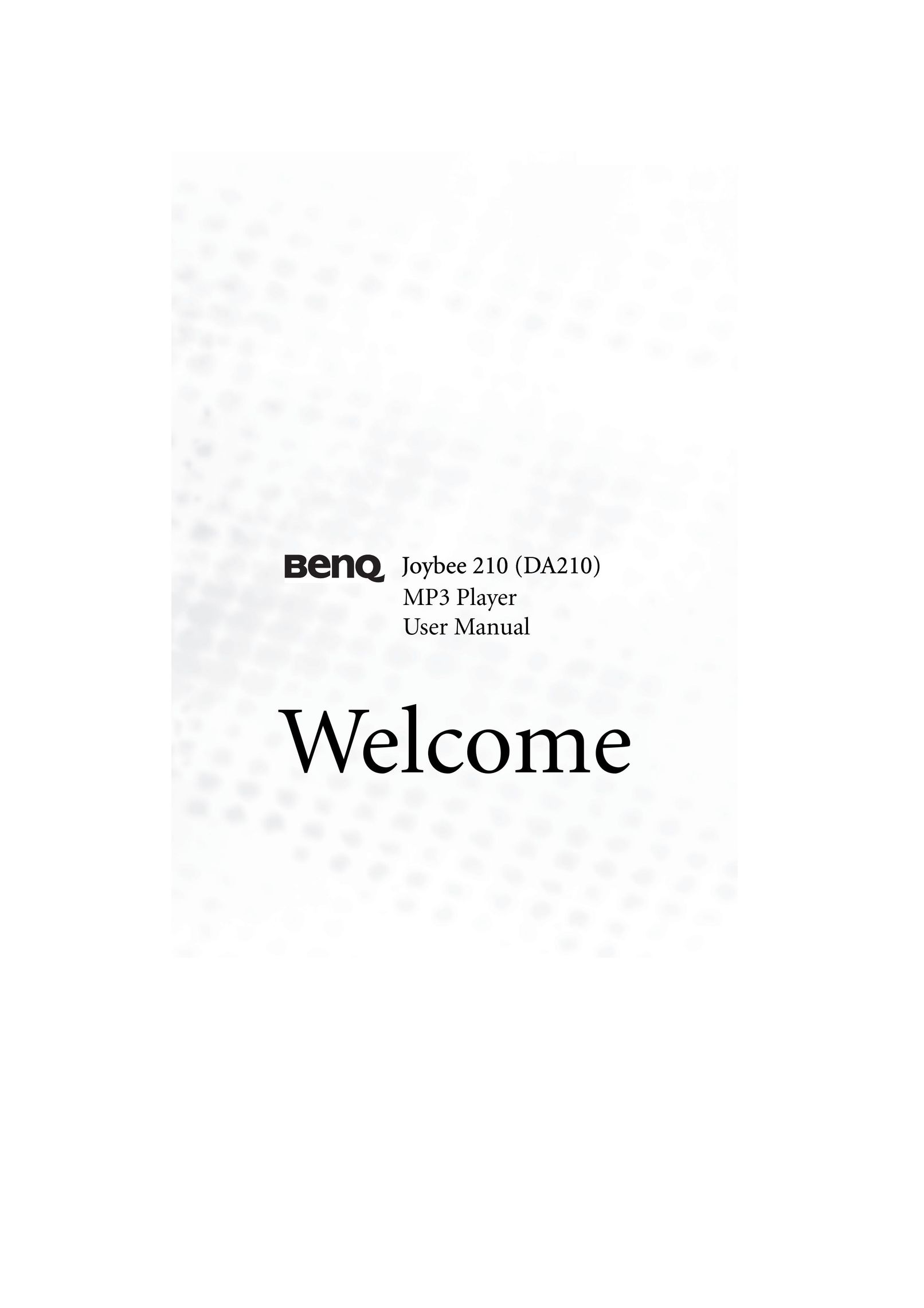 BenQ 210 MP3 Player User Manual