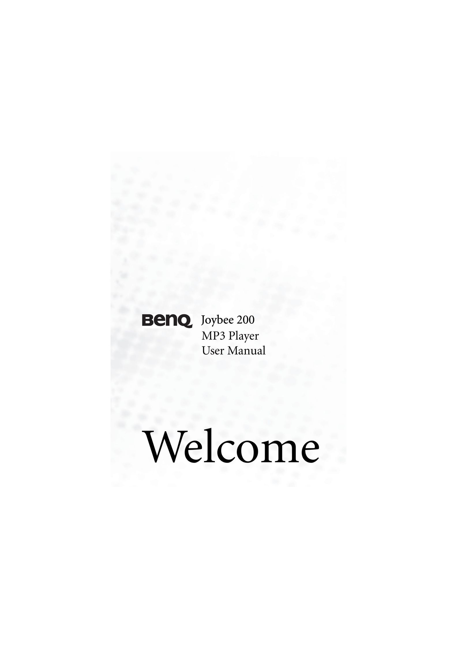BenQ Joybee 200 MP3 Player User Manual