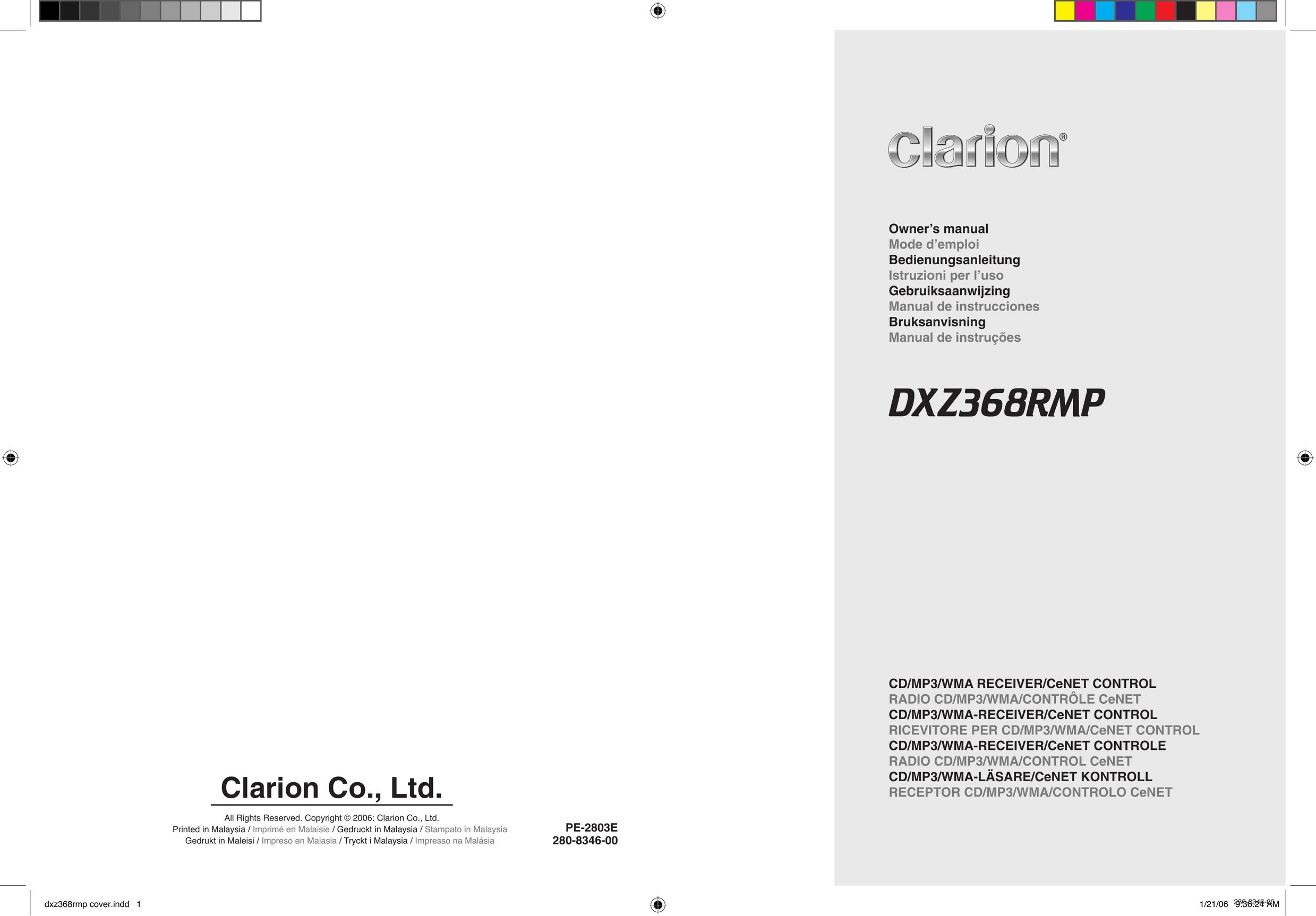 Clarion DXZ368RMP MP3 Player User Manual