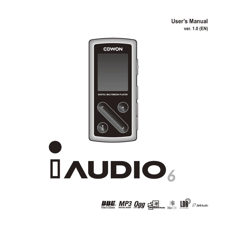 Cowon Systems 6 MP3 Player User Manual
