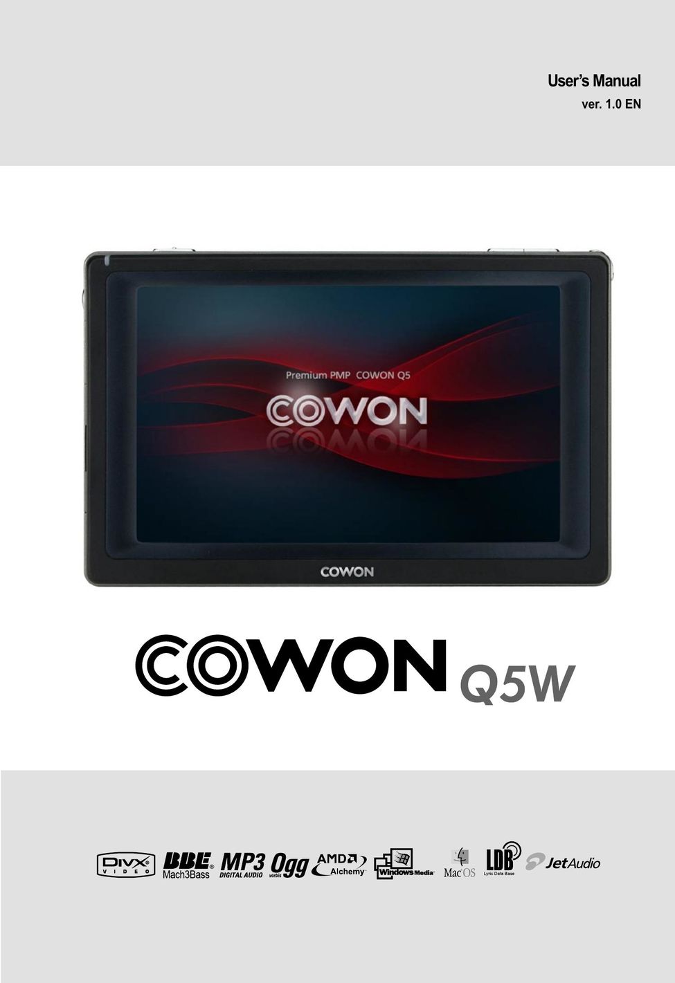 Cowon Systems Q5W MP3 Player User Manual