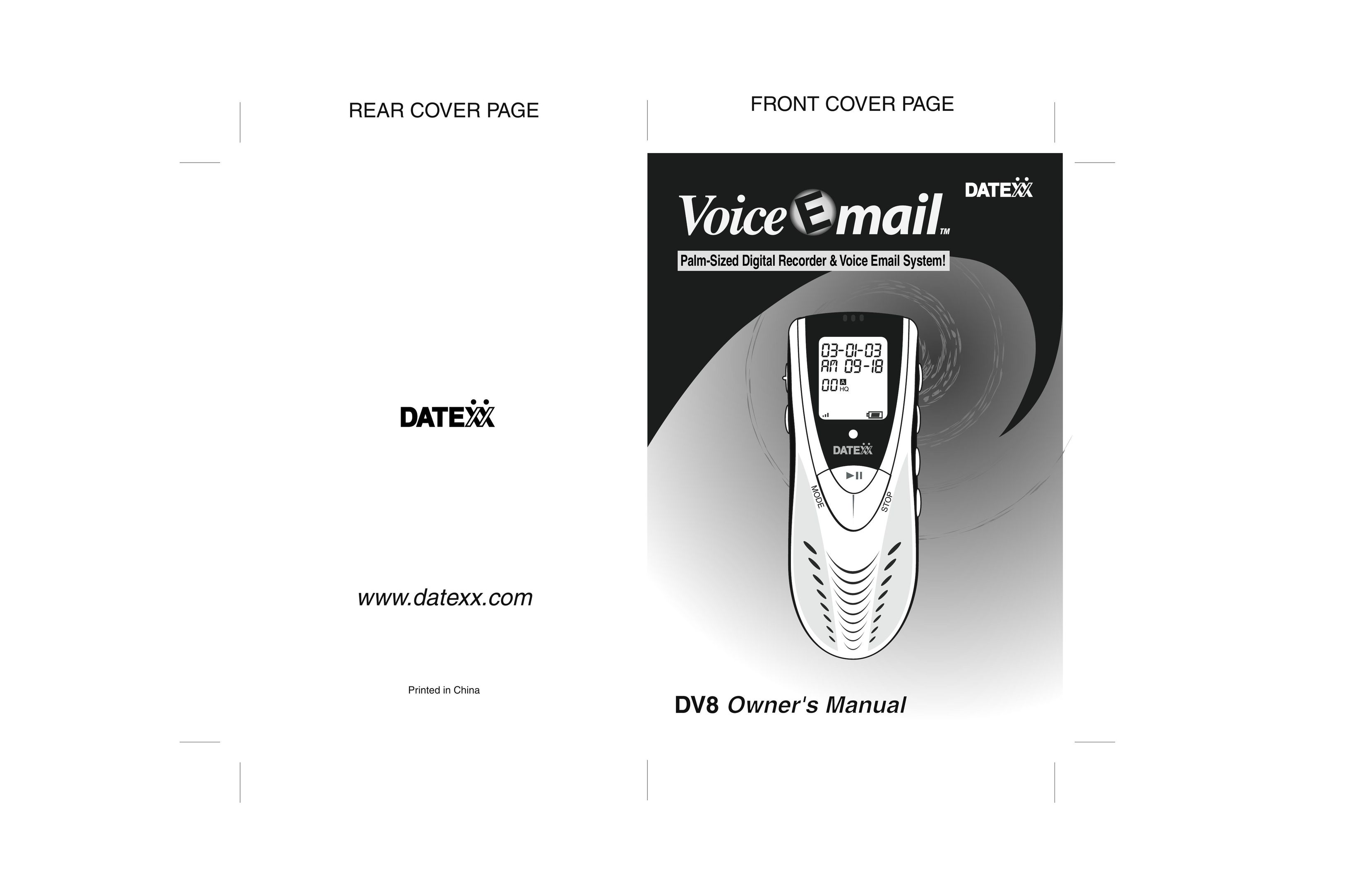 Datexx DV8 MP3 Player User Manual