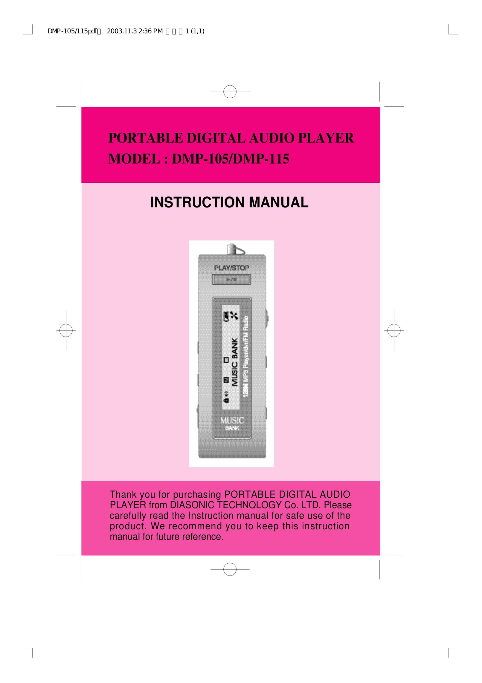 Diasonic Tech DMP-105 MP3 Player User Manual