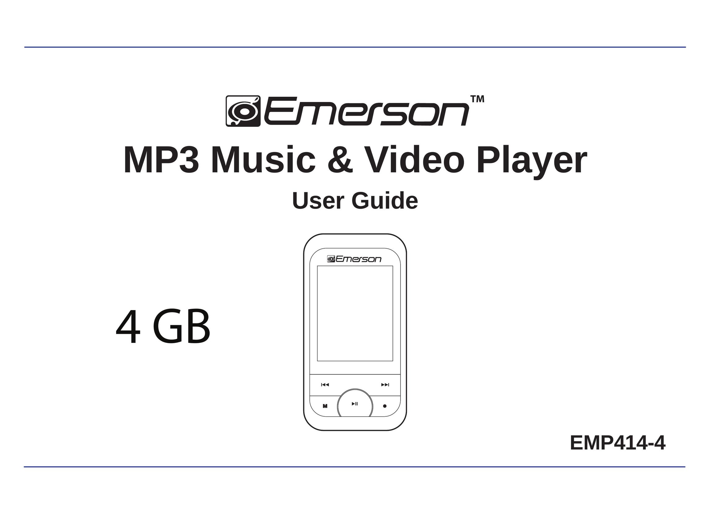 Emerson EMP414-4 MP3 Player User Manual