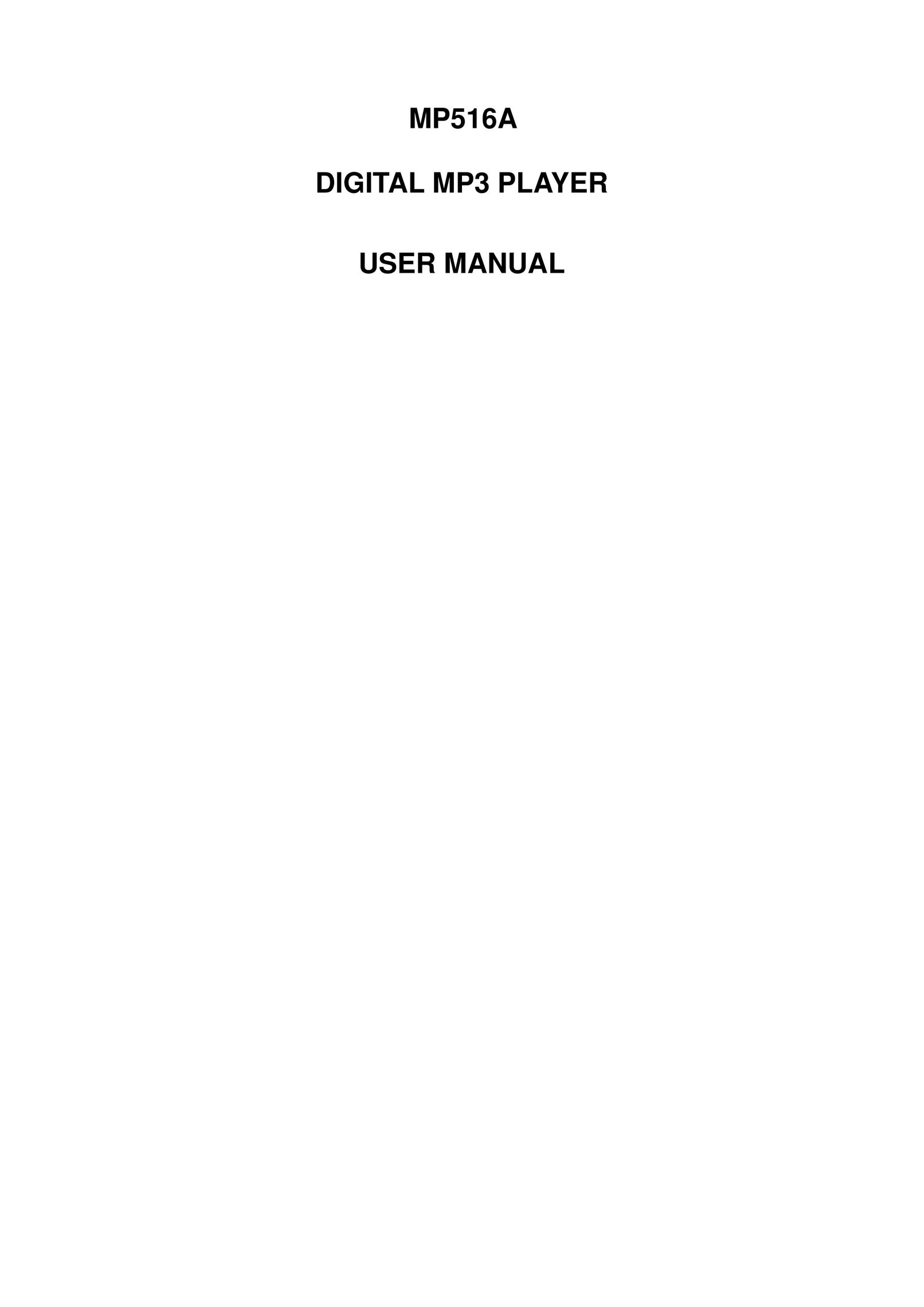 Emprex MP516A MP3 Player User Manual