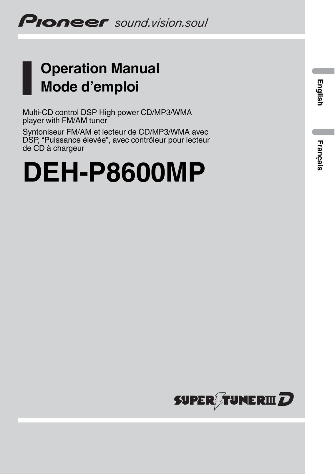 Event electronic DEH-P8600MP MP3 Player User Manual