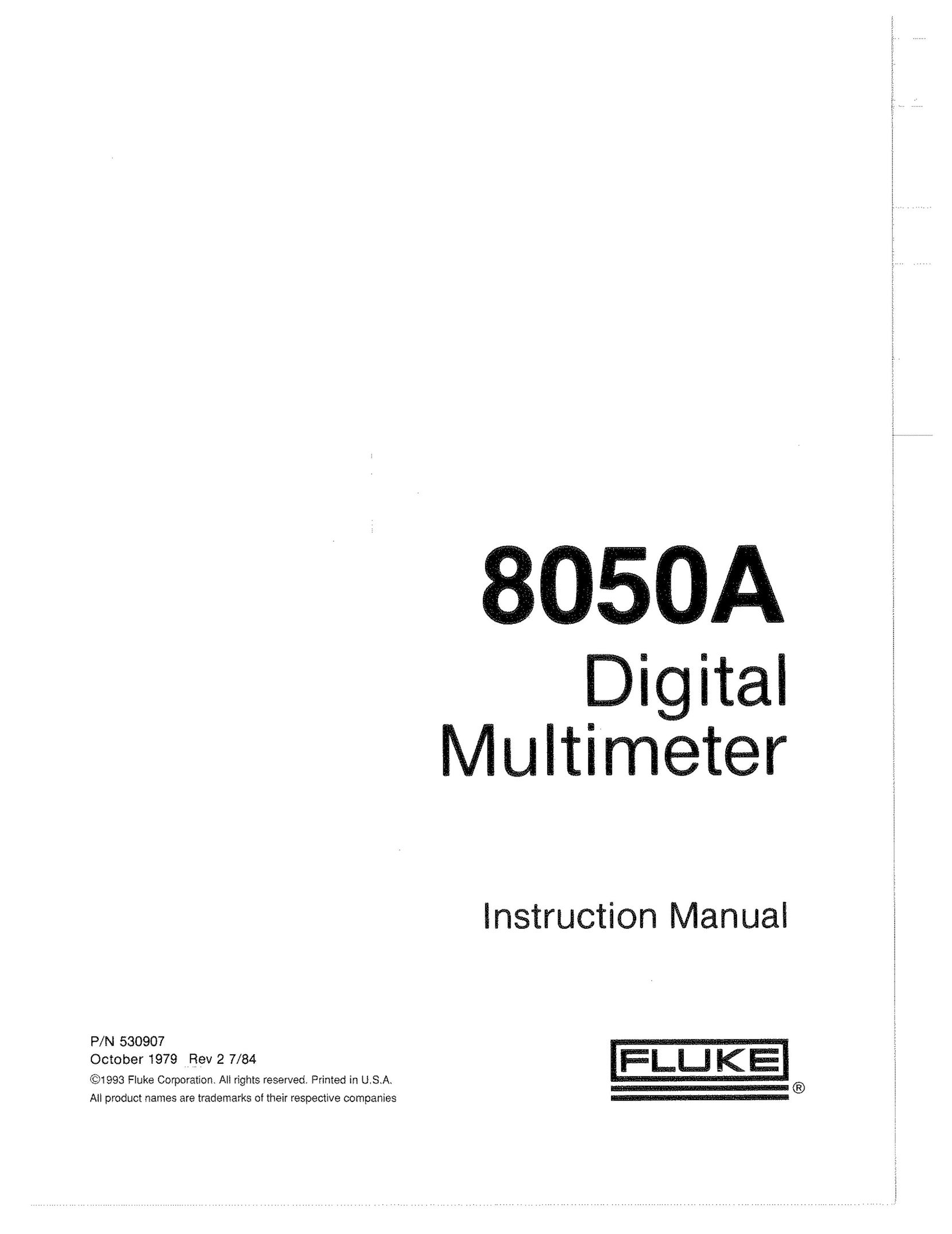 Fluke 8050A MP3 Player User Manual