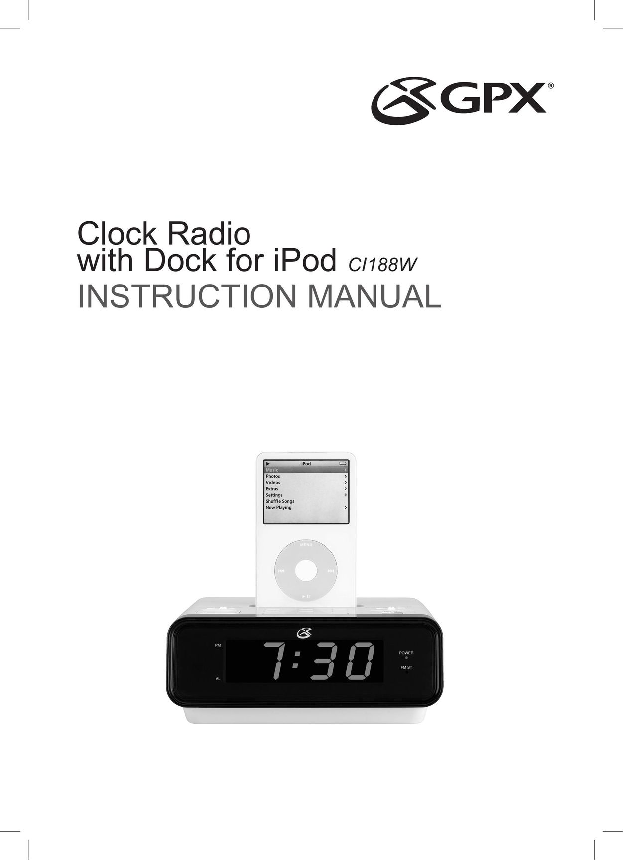 GPX CI188W MP3 Player User Manual
