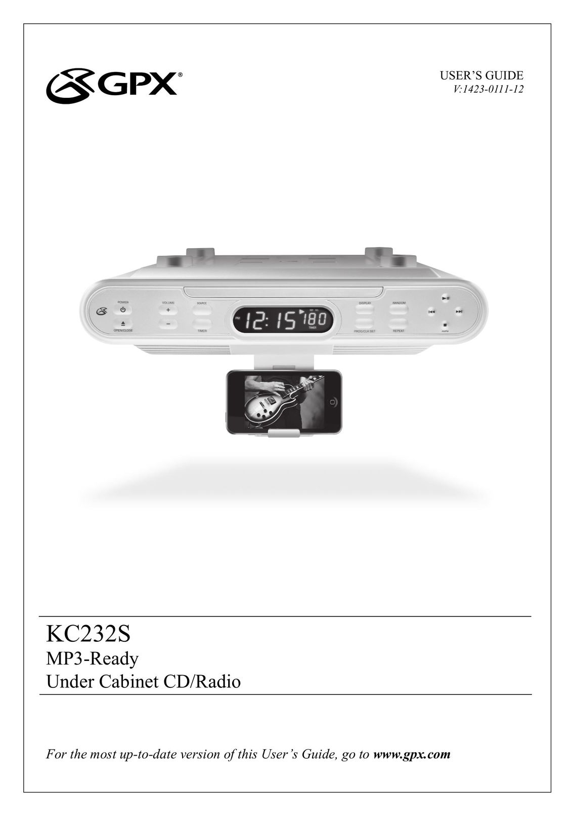 GPX KC232S MP3 Player User Manual