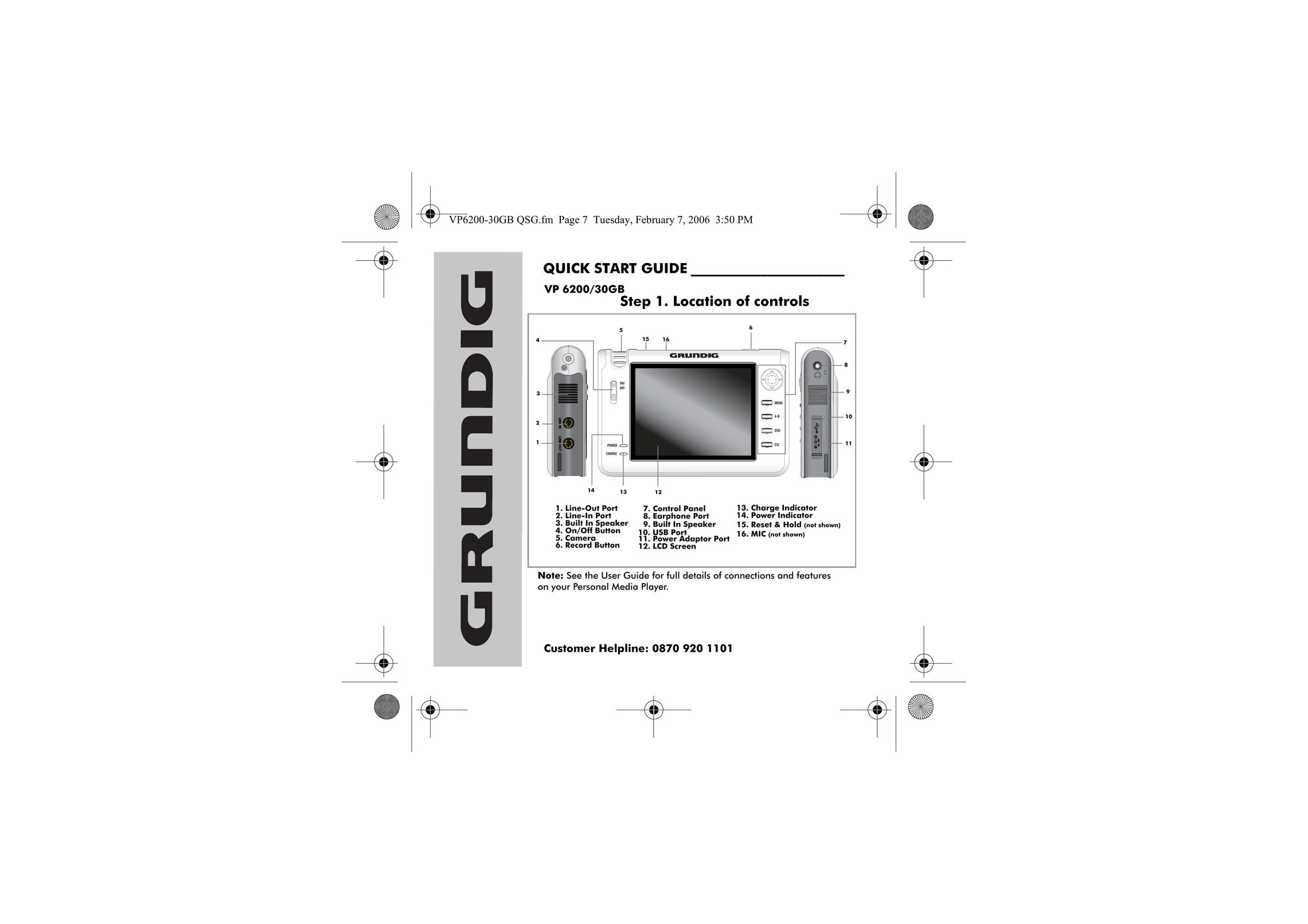 Grundig VP 6200/30GB MP3 Player User Manual