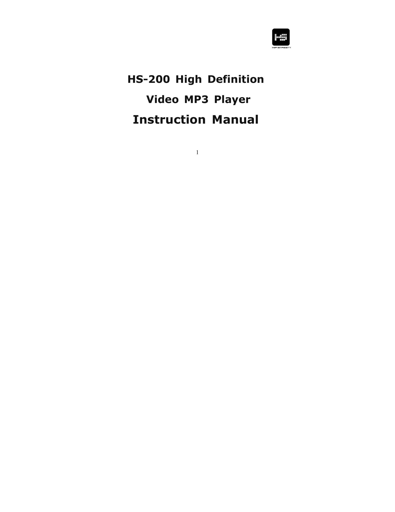 Hip Street HS-200 MP3 Player User Manual
