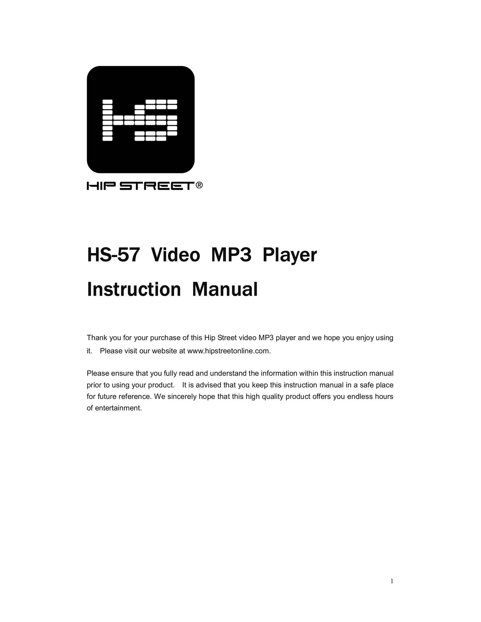 Hip Street HS-57 MP3 Player User Manual