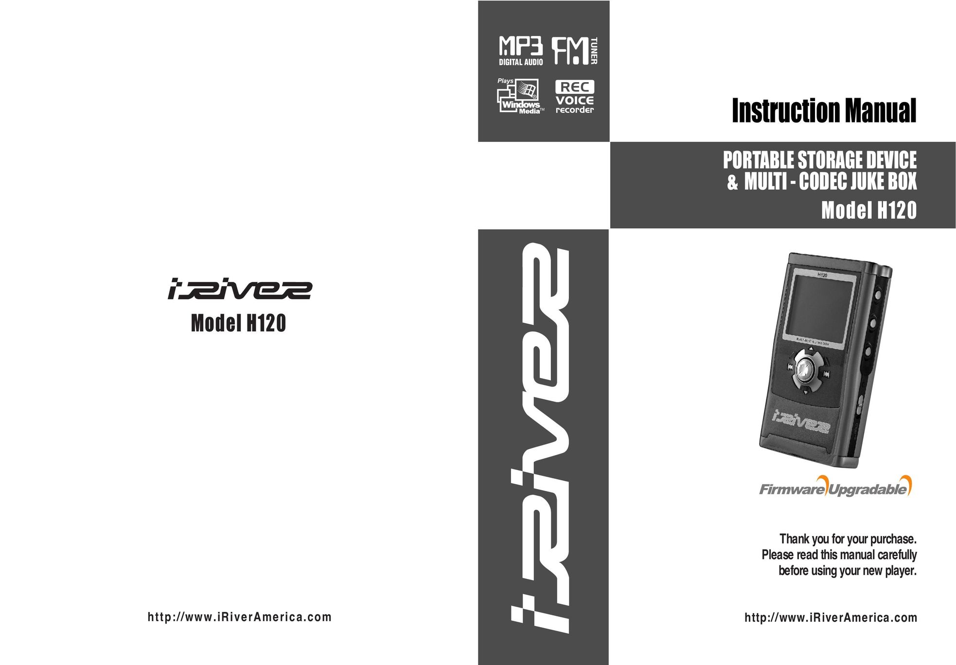 IRiver H120 MP3 Player User Manual