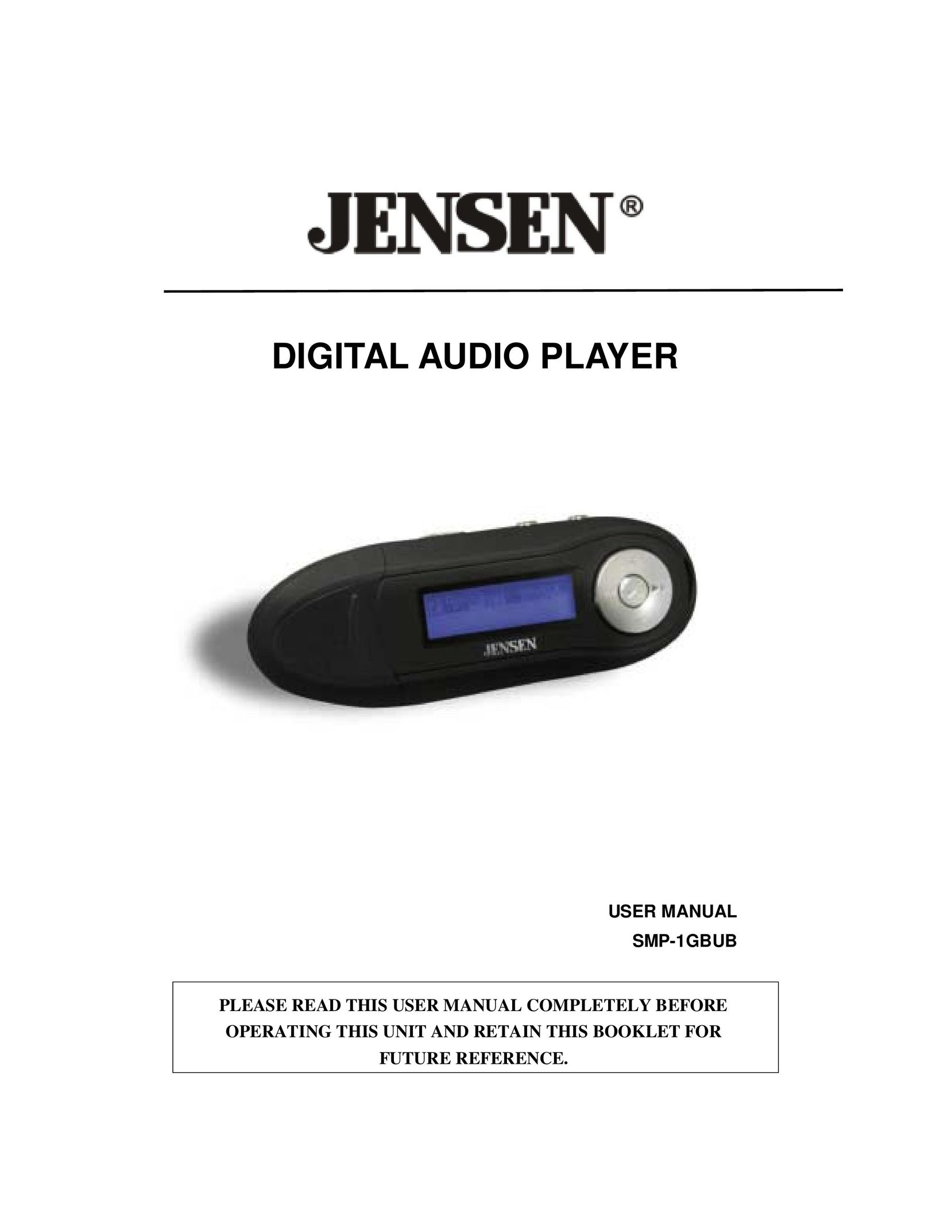 Jensen SMP-1GBUB MP3 Player User Manual