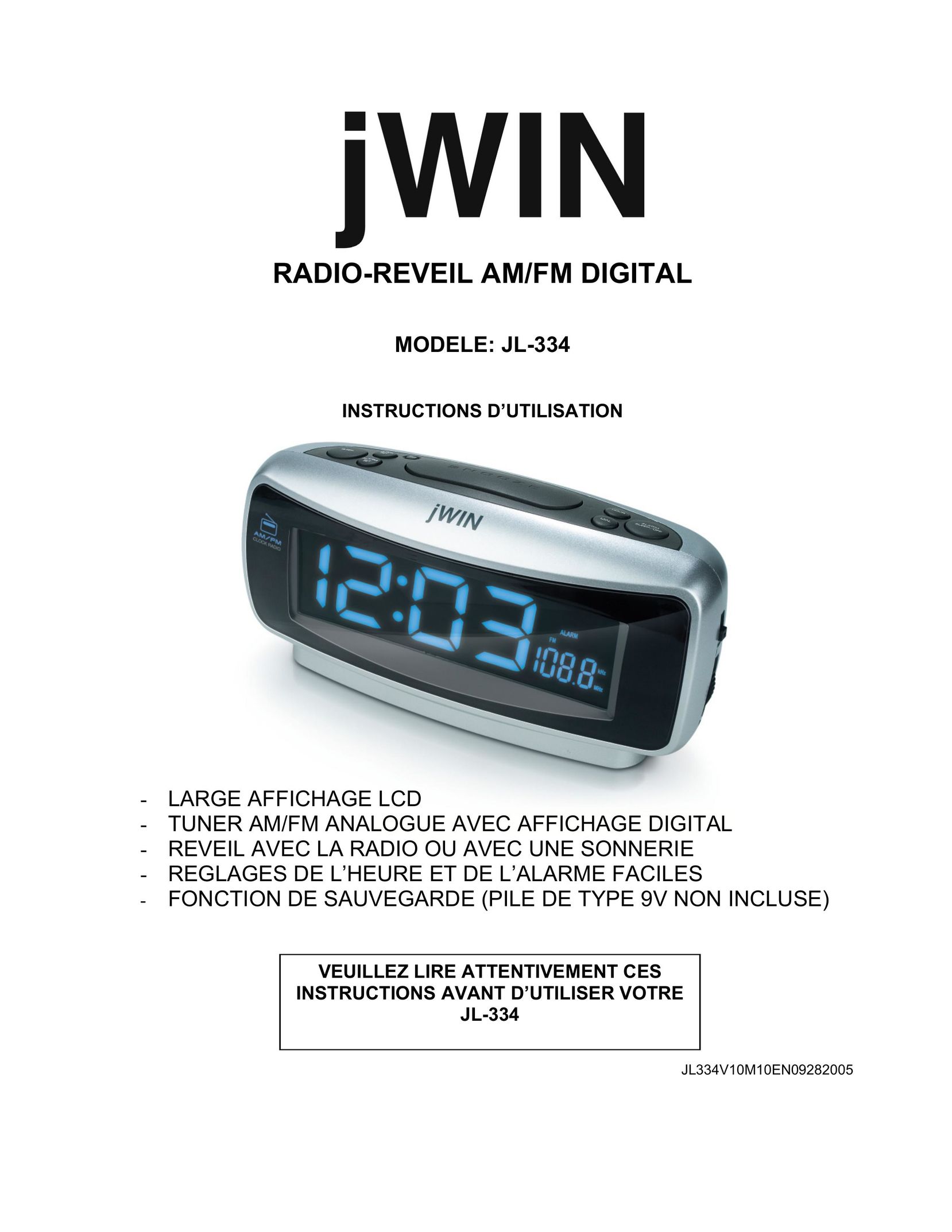 Jwin JL-334 MP3 Player User Manual